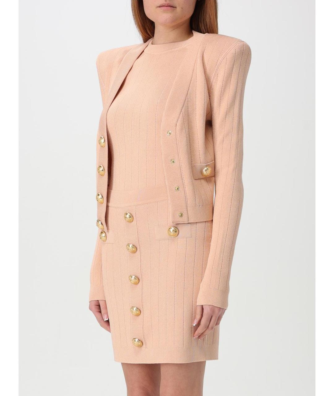 BALMAIN Розовый вискозный кардиган, фото 5