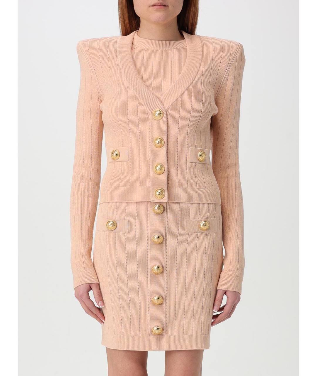 BALMAIN Розовый вискозный кардиган, фото 2