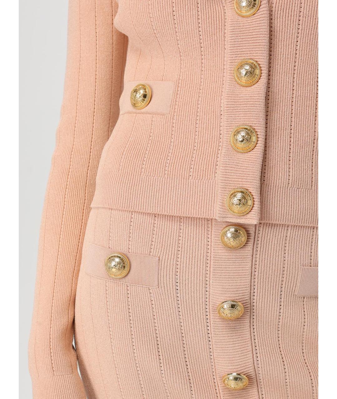 BALMAIN Розовый вискозный кардиган, фото 6