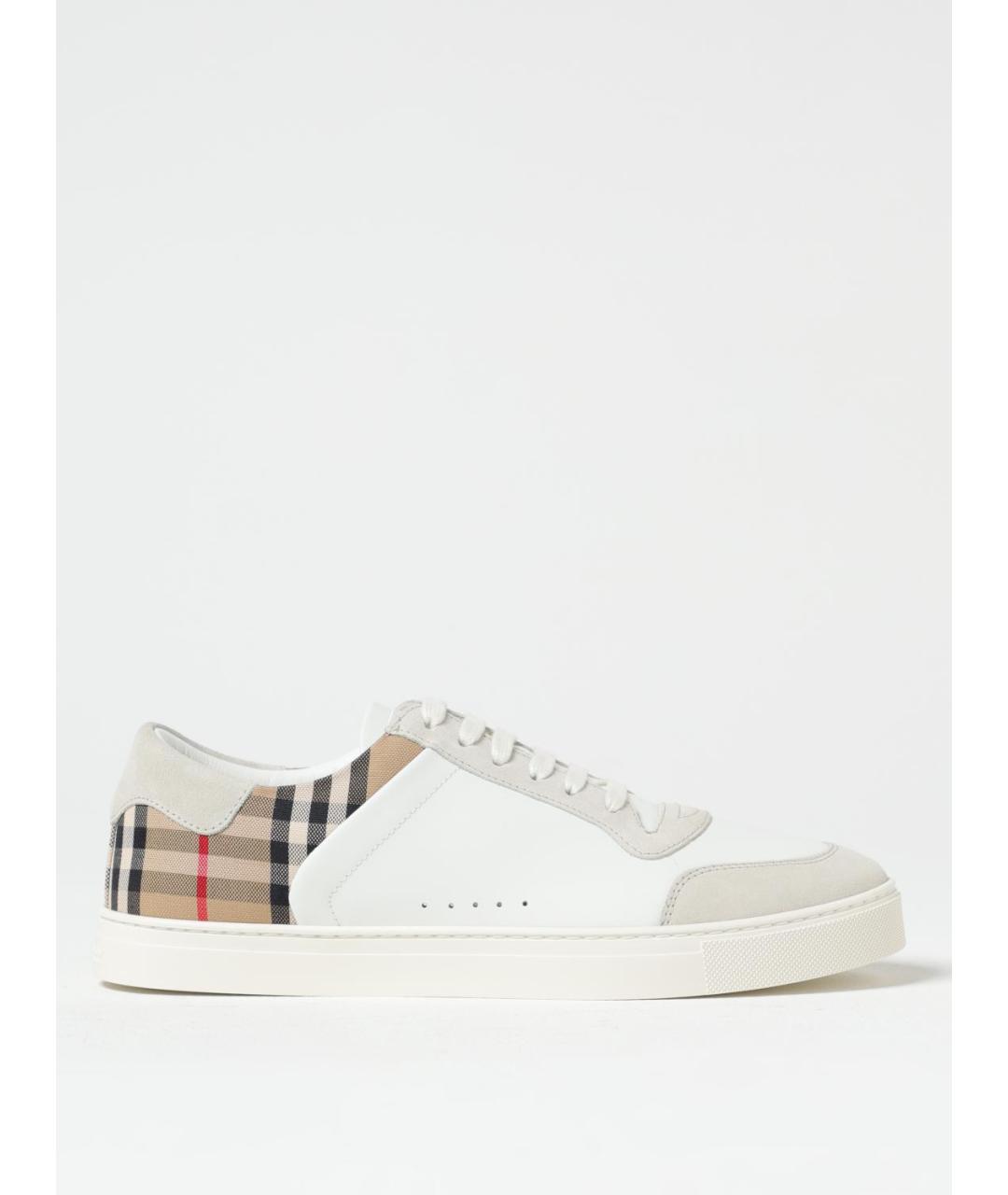 BURBERRY Белые низкие кроссовки / кеды, фото 5