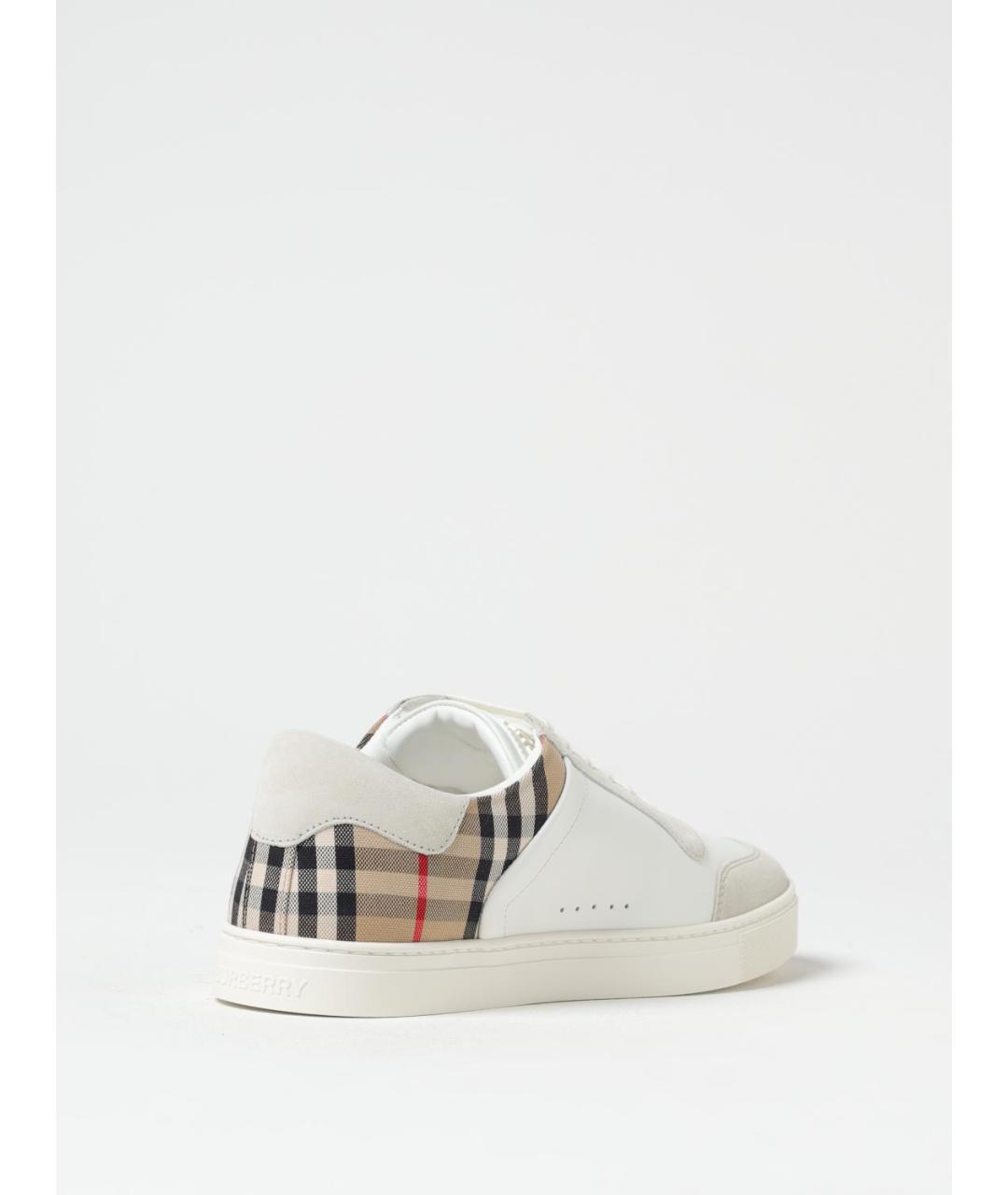 BURBERRY Белые низкие кроссовки / кеды, фото 3