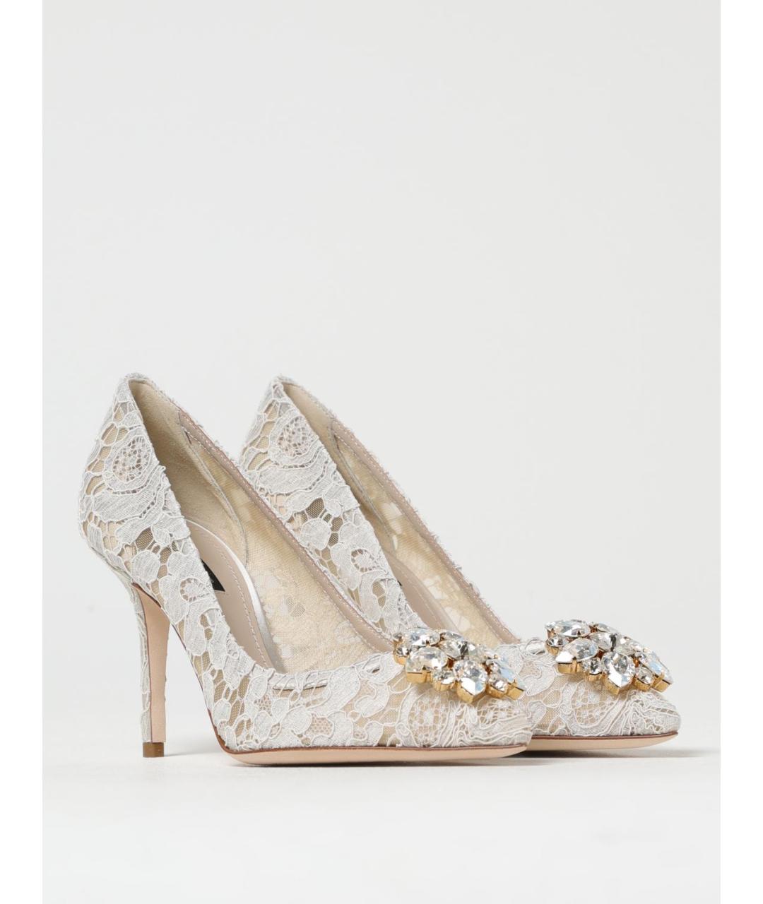 DOLCE&GABBANA Серые текстильные туфли, фото 2