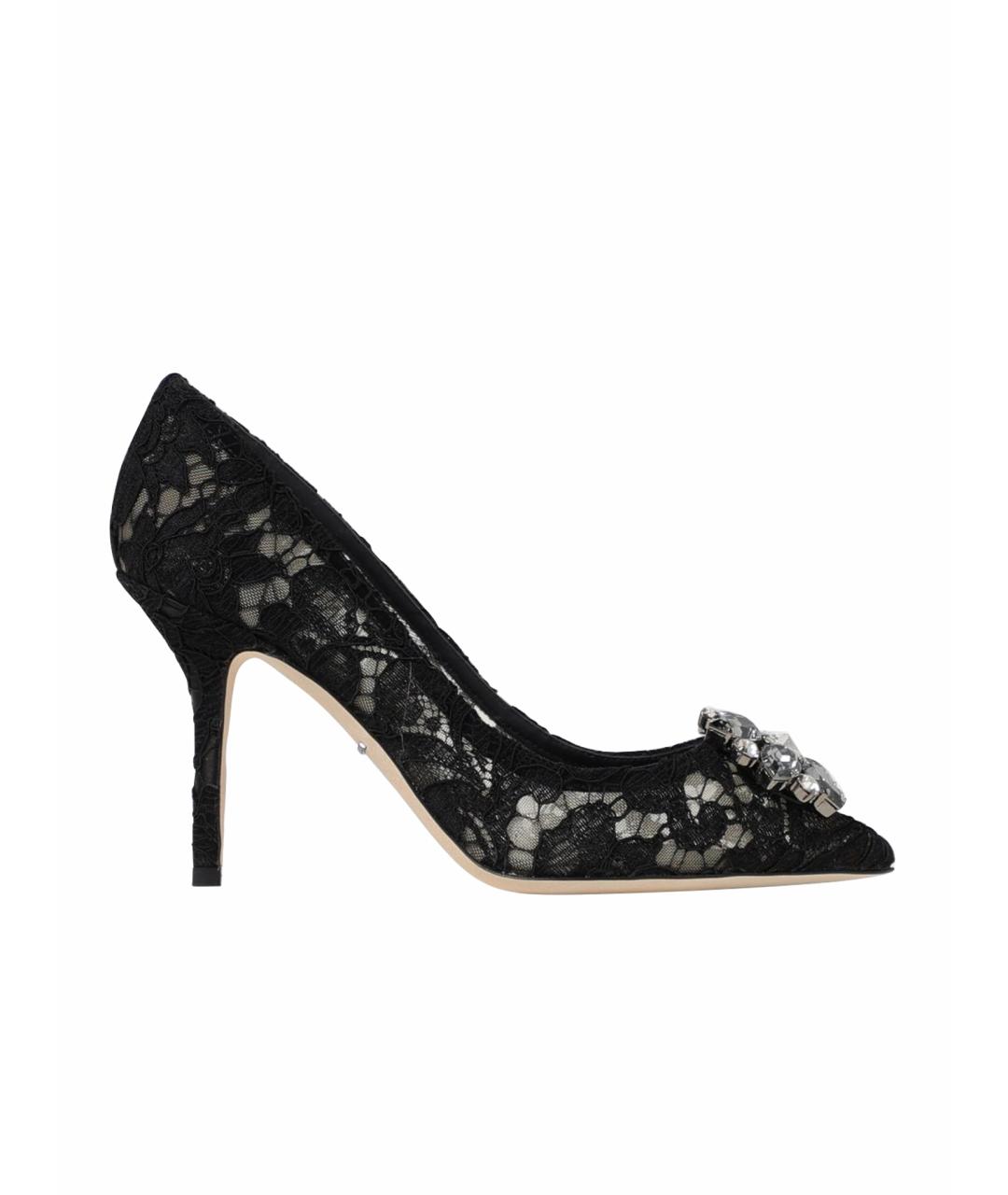 DOLCE&GABBANA Черные текстильные туфли, фото 1