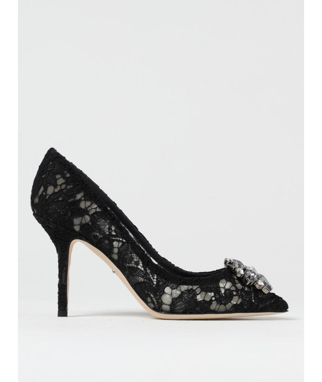DOLCE&GABBANA Черные текстильные туфли, фото 5