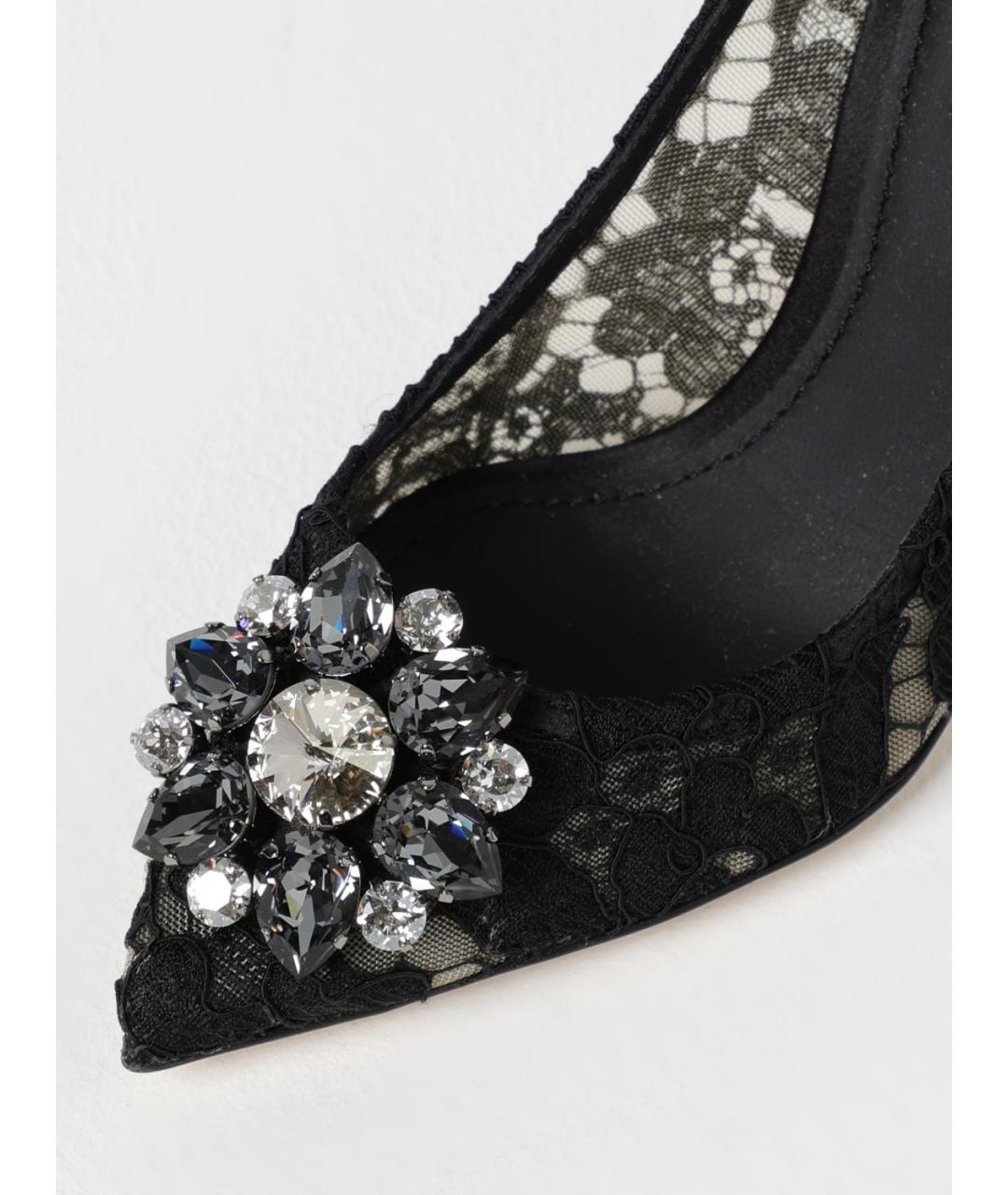 DOLCE&GABBANA Черные текстильные туфли, фото 4