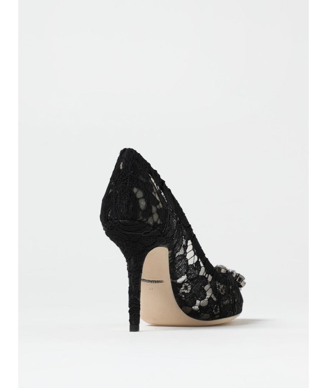 DOLCE&GABBANA Черные текстильные туфли, фото 3