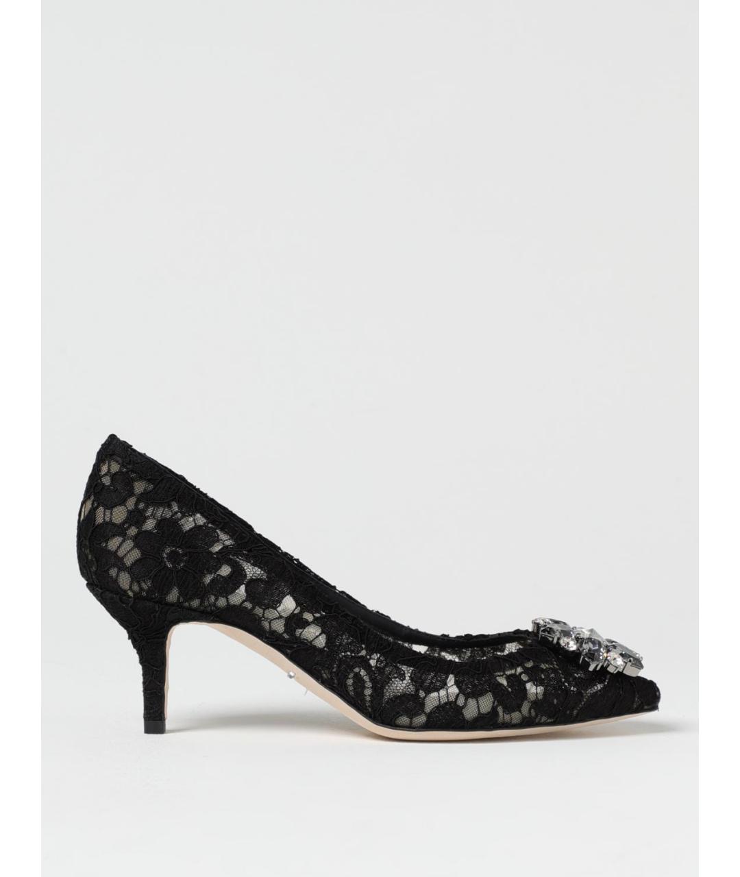 DOLCE&GABBANA Черные текстильные туфли, фото 5
