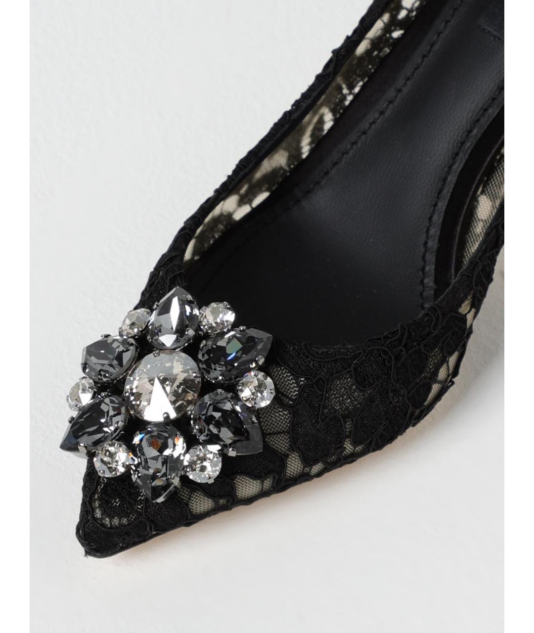 DOLCE&GABBANA Черные текстильные туфли, фото 4
