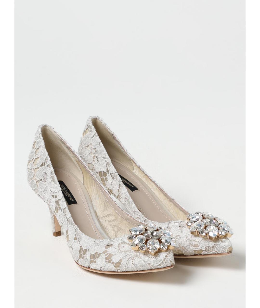 DOLCE&GABBANA Серые текстильные туфли, фото 2