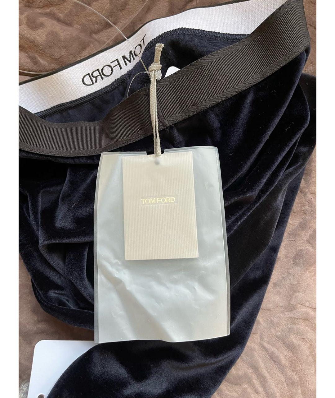 TOM FORD Темно-синие велюровые леггинсы и велосипедки, фото 7