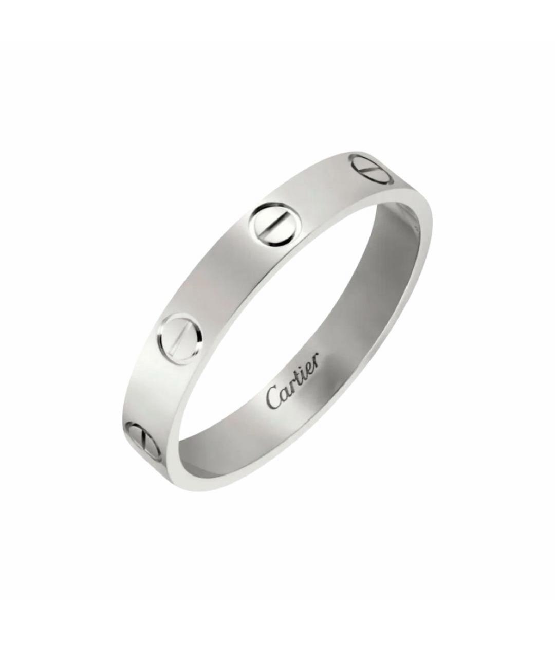 CARTIER Антрацитовое кольцо из белого золота, фото 1