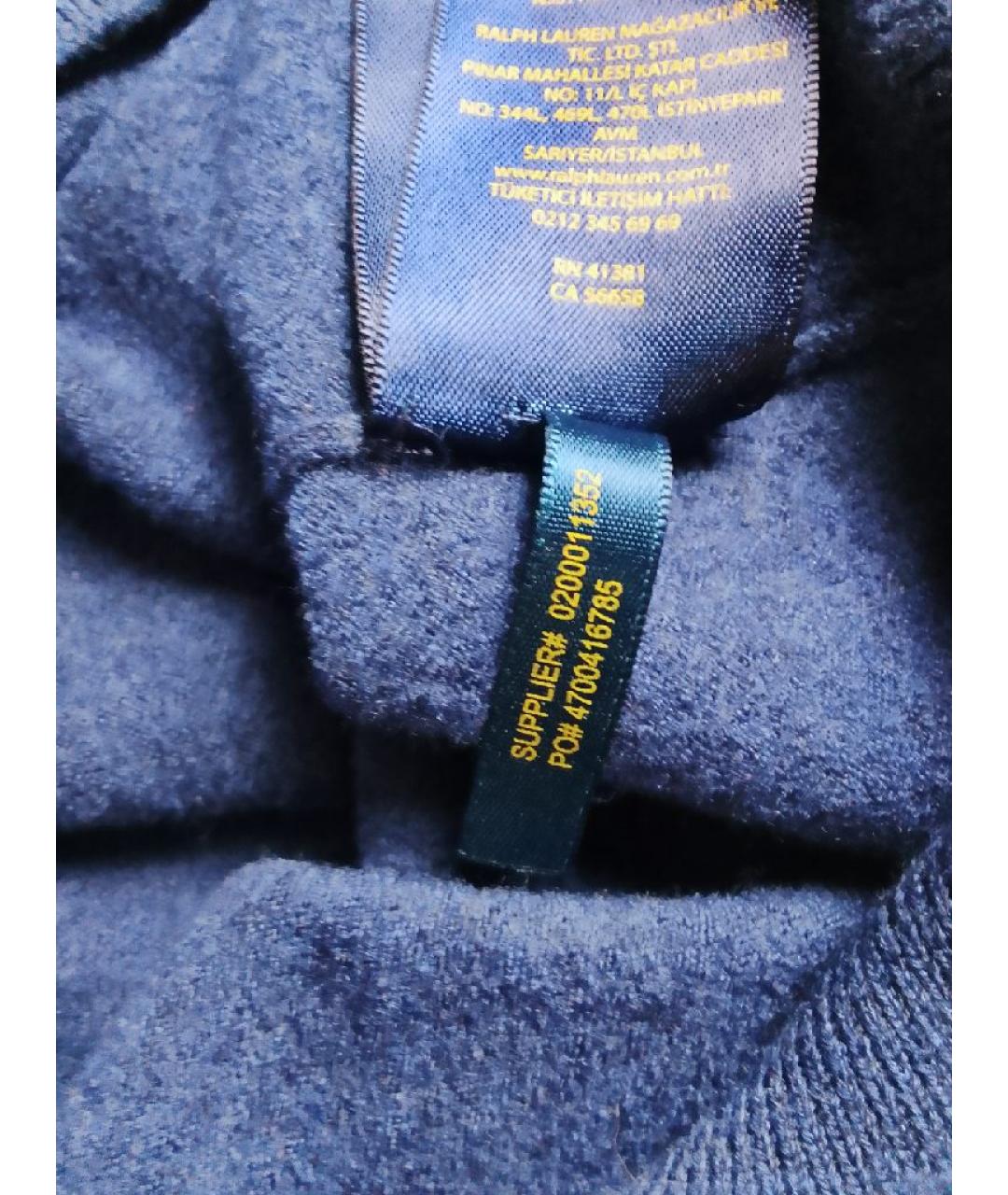 POLO RALPH LAUREN Синий шерстяной джемпер / свитер, фото 6