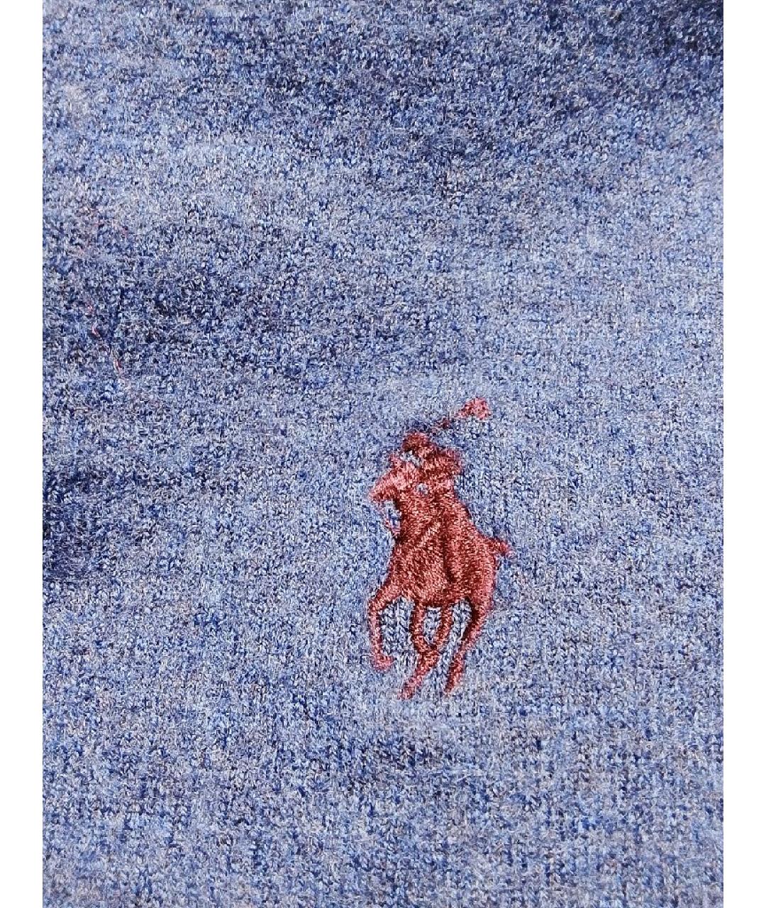 POLO RALPH LAUREN Синий шерстяной джемпер / свитер, фото 4