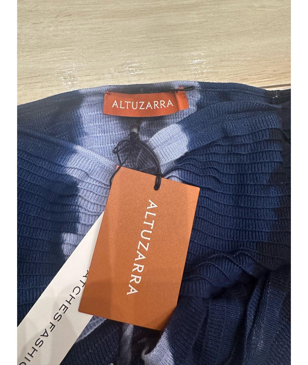ALTUZARRA Синяя вискозная водолазка, фото 4