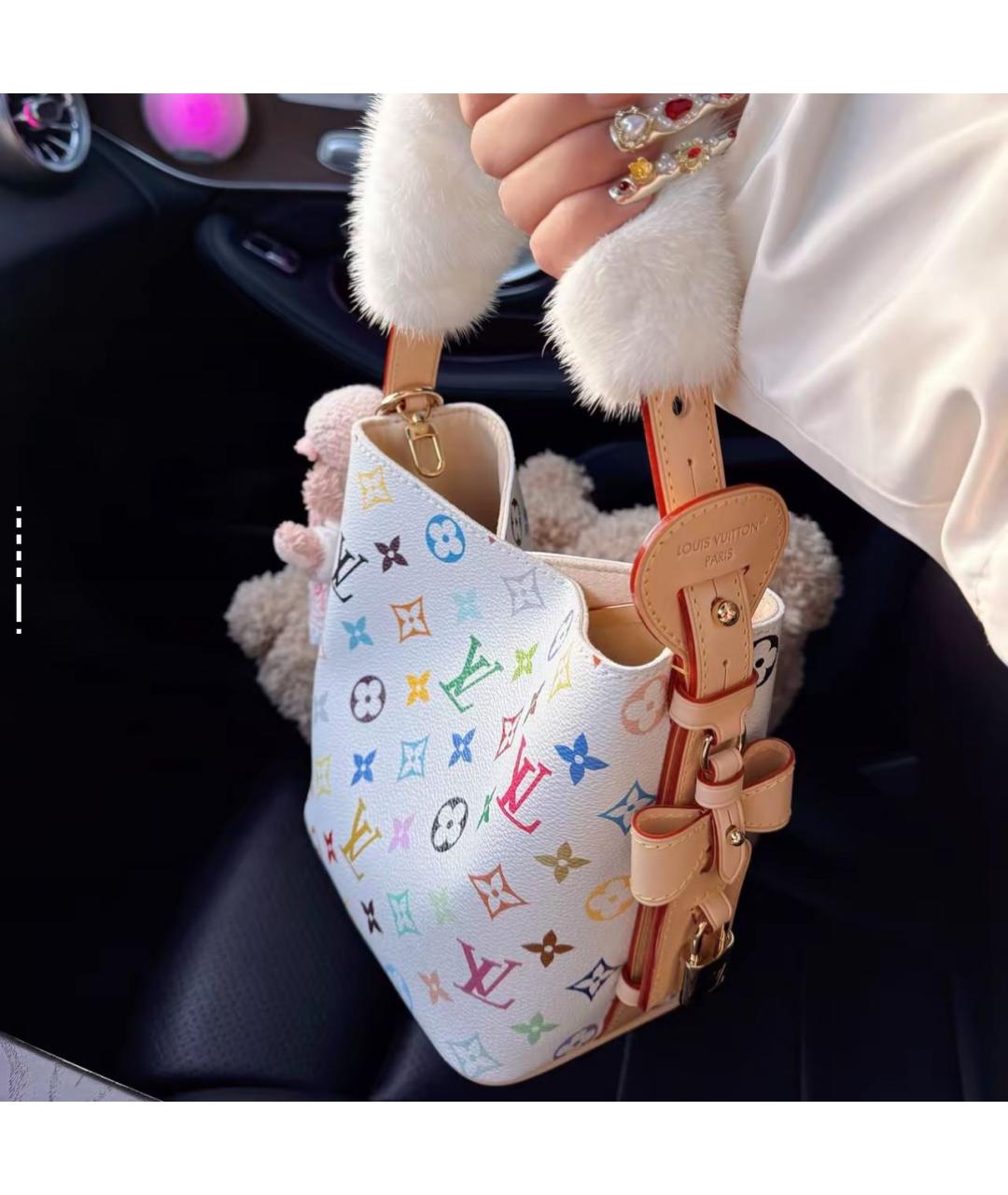 LOUIS VUITTON Белая сумка тоут, фото 8