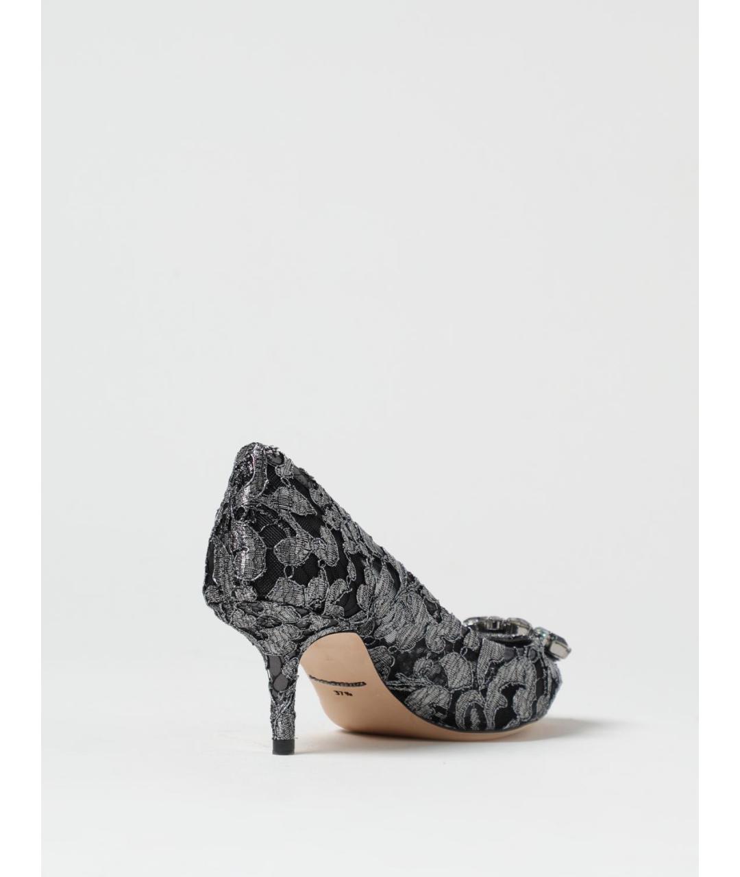 DOLCE&GABBANA Серые текстильные туфли, фото 3
