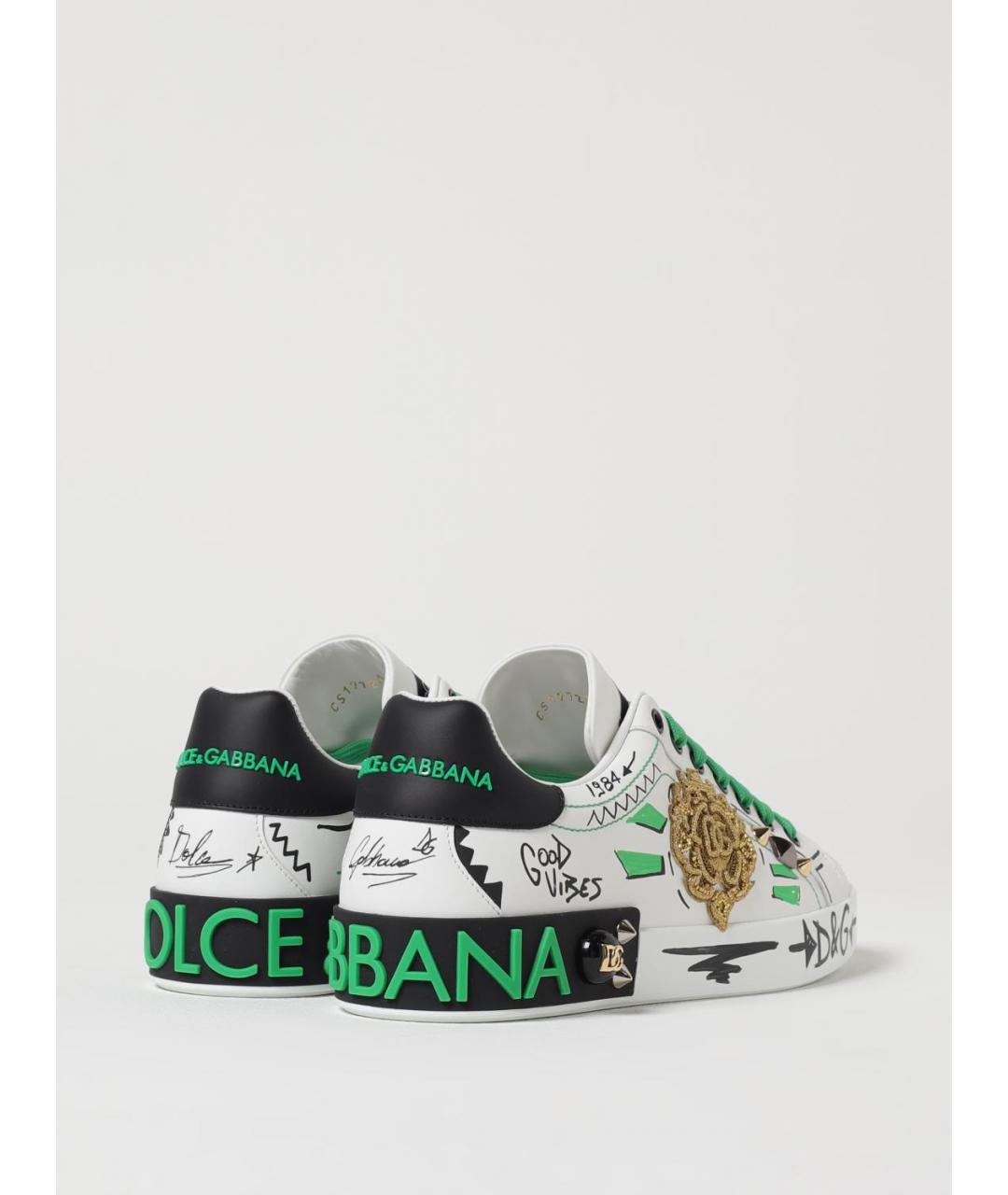 DOLCE&GABBANA Мульти кожаные низкие кроссовки / кеды, фото 3