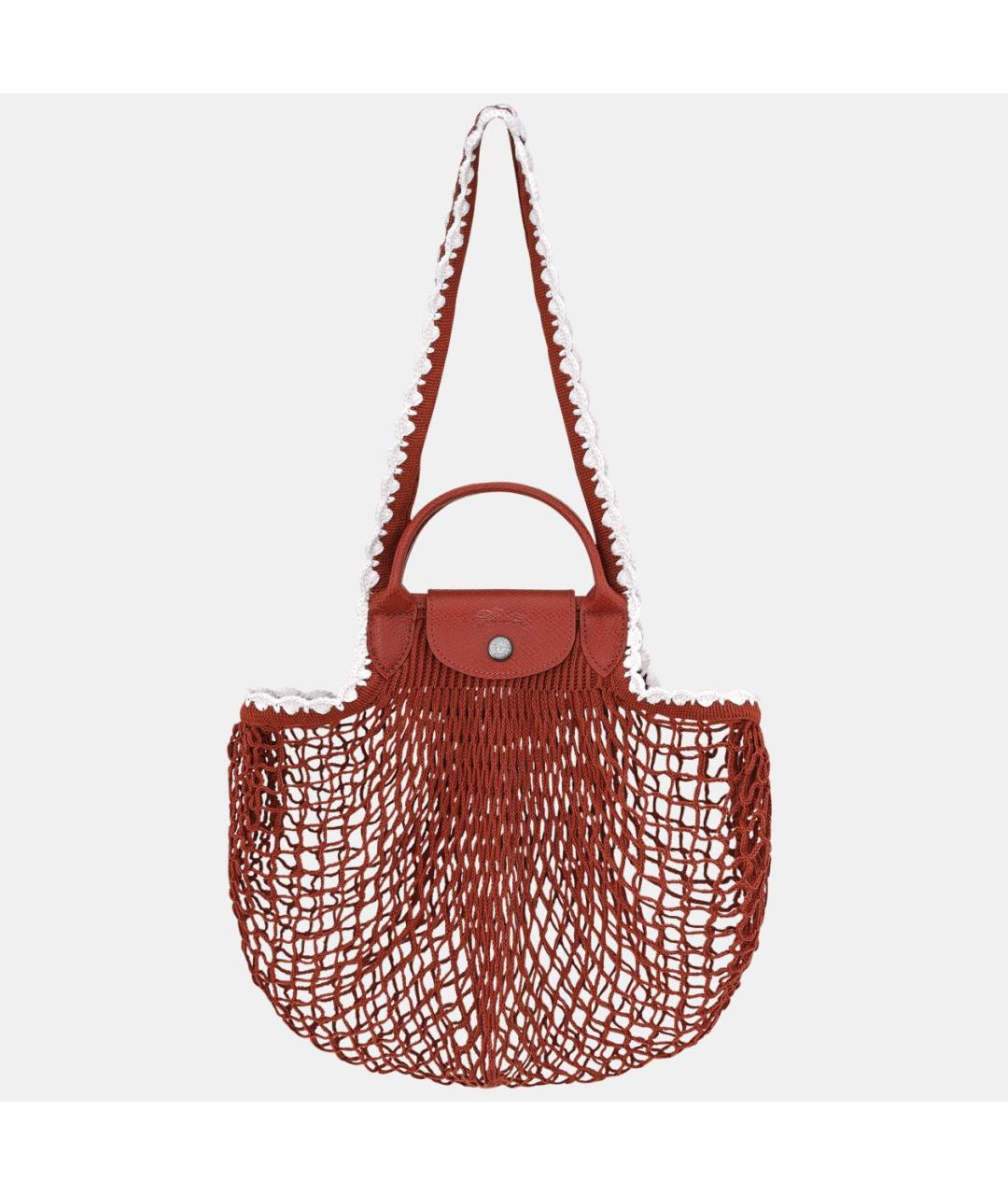 LONGCHAMP Коричневая хлопковая сумка через плечо, фото 3