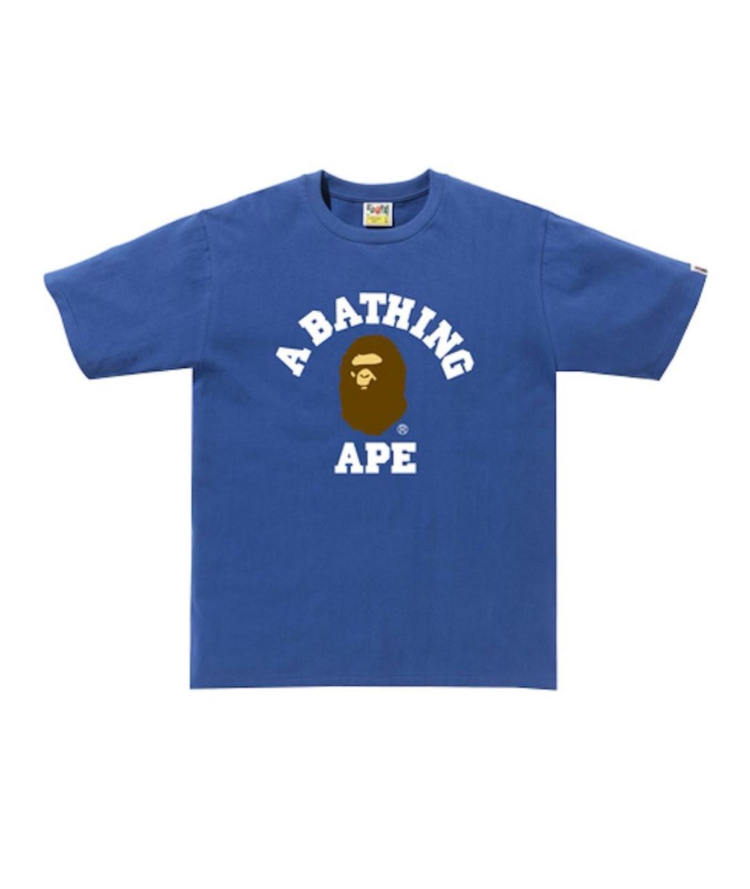 A BATHING APE Синяя хлопковая футболка, фото 1