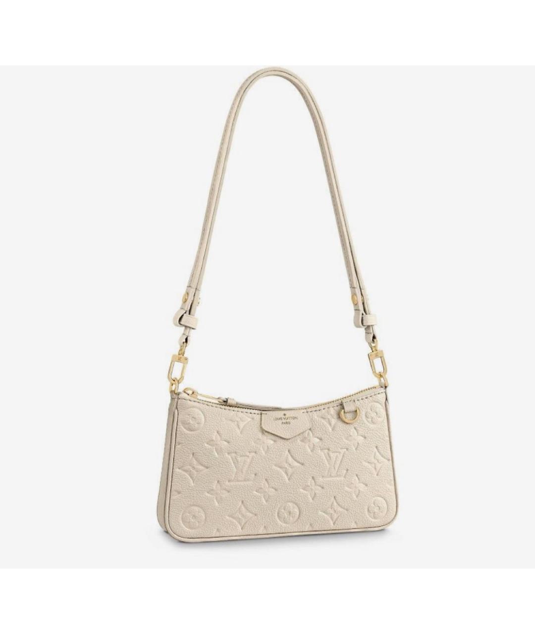 LOUIS VUITTON Бежевая кожаная сумка через плечо, фото 3