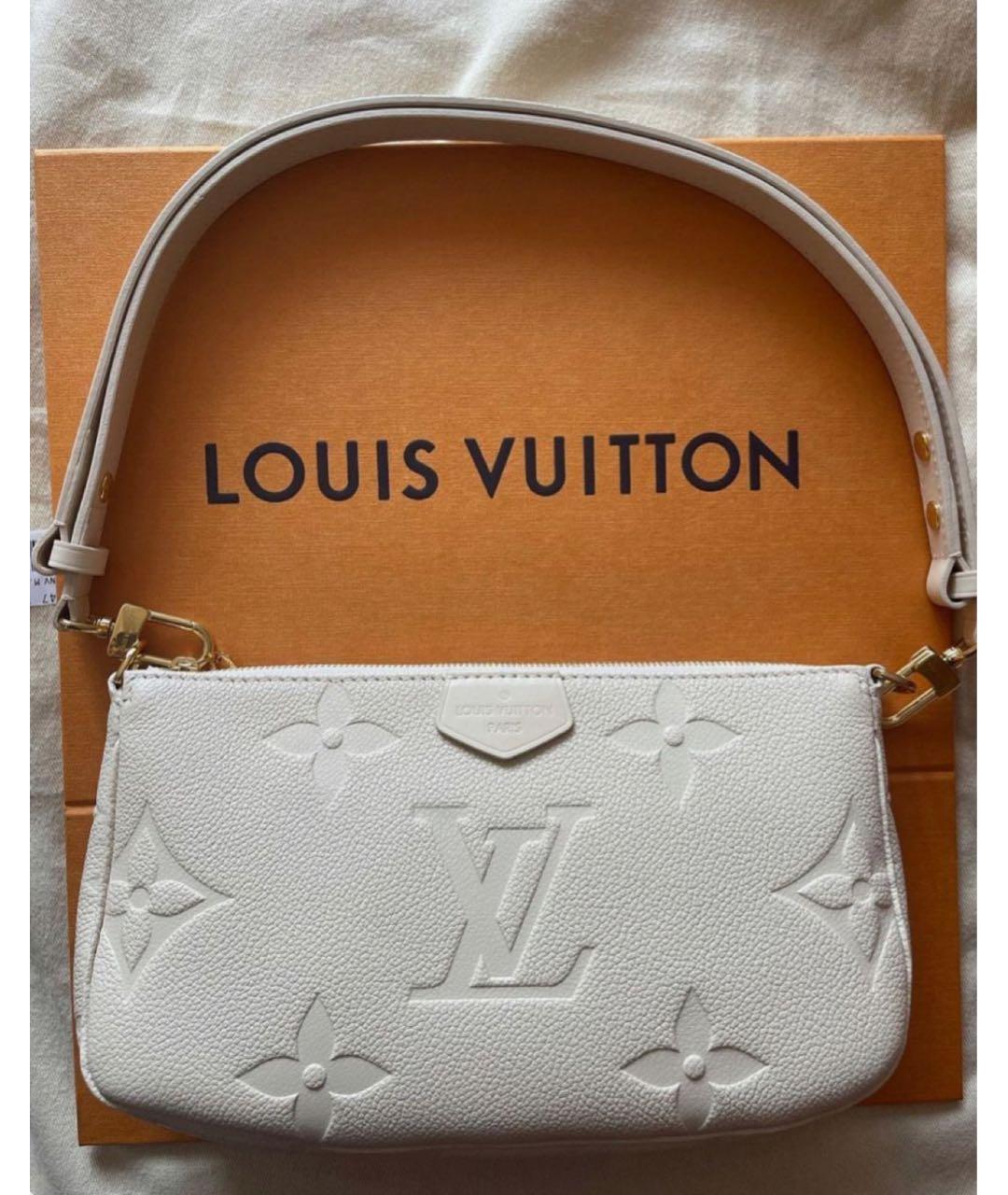 LOUIS VUITTON Бежевая кожаная сумка через плечо, фото 2