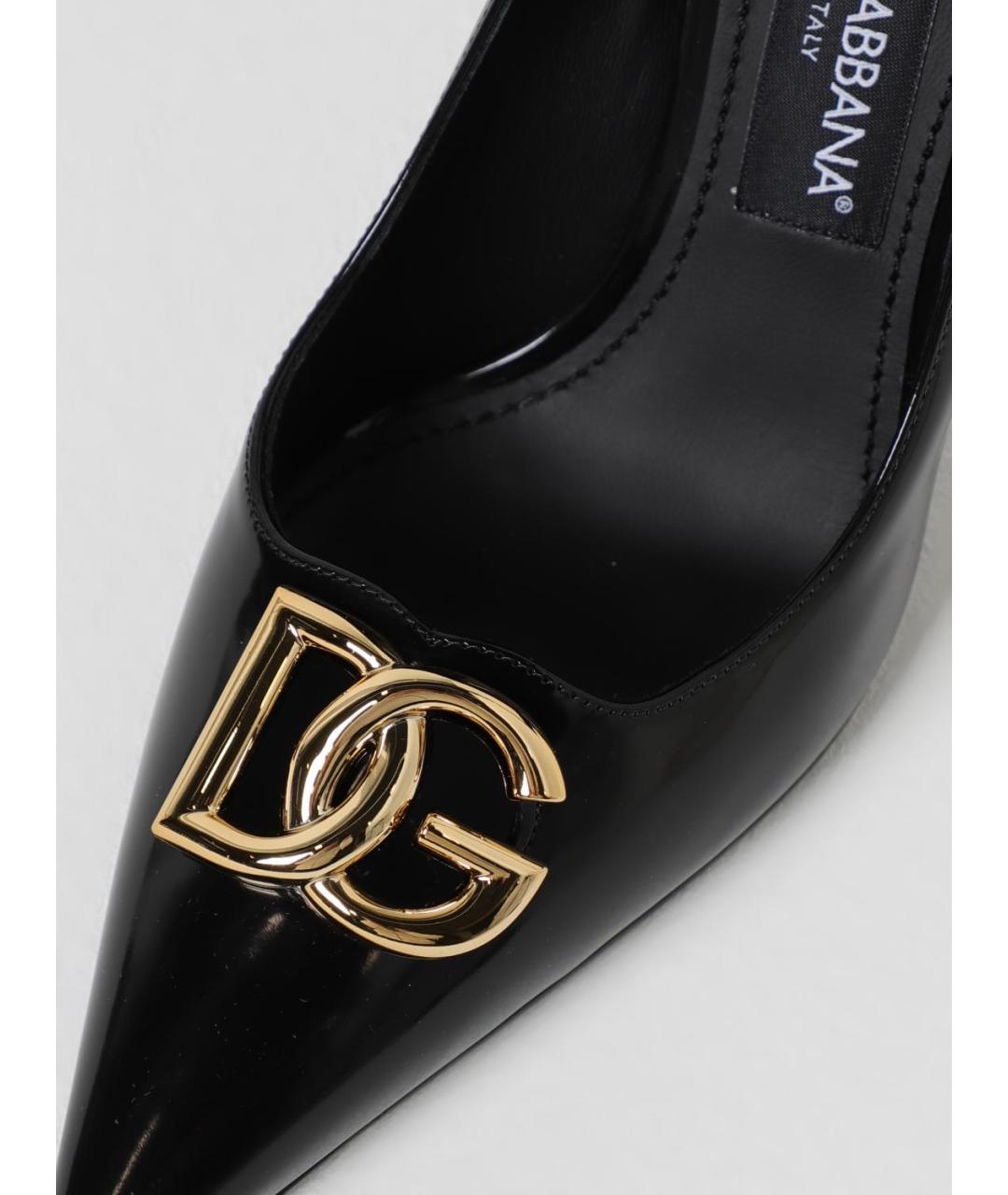 DOLCE&GABBANA Черные туфли из лакированной кожи, фото 4