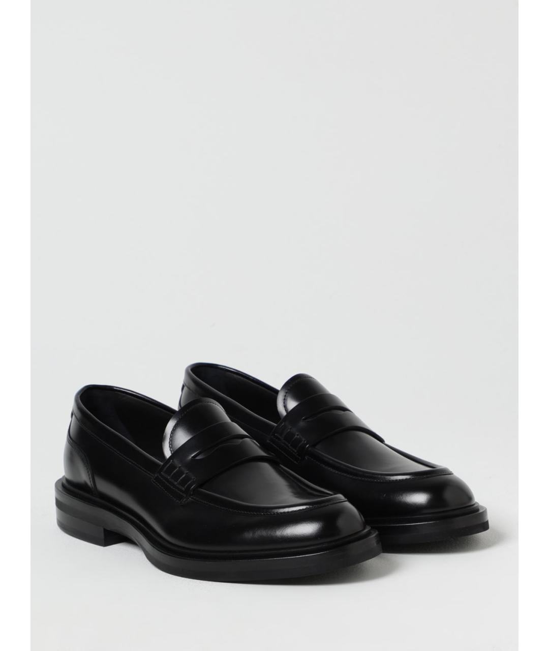 DOLCE&GABBANA Черные кожаные лоферы, фото 2