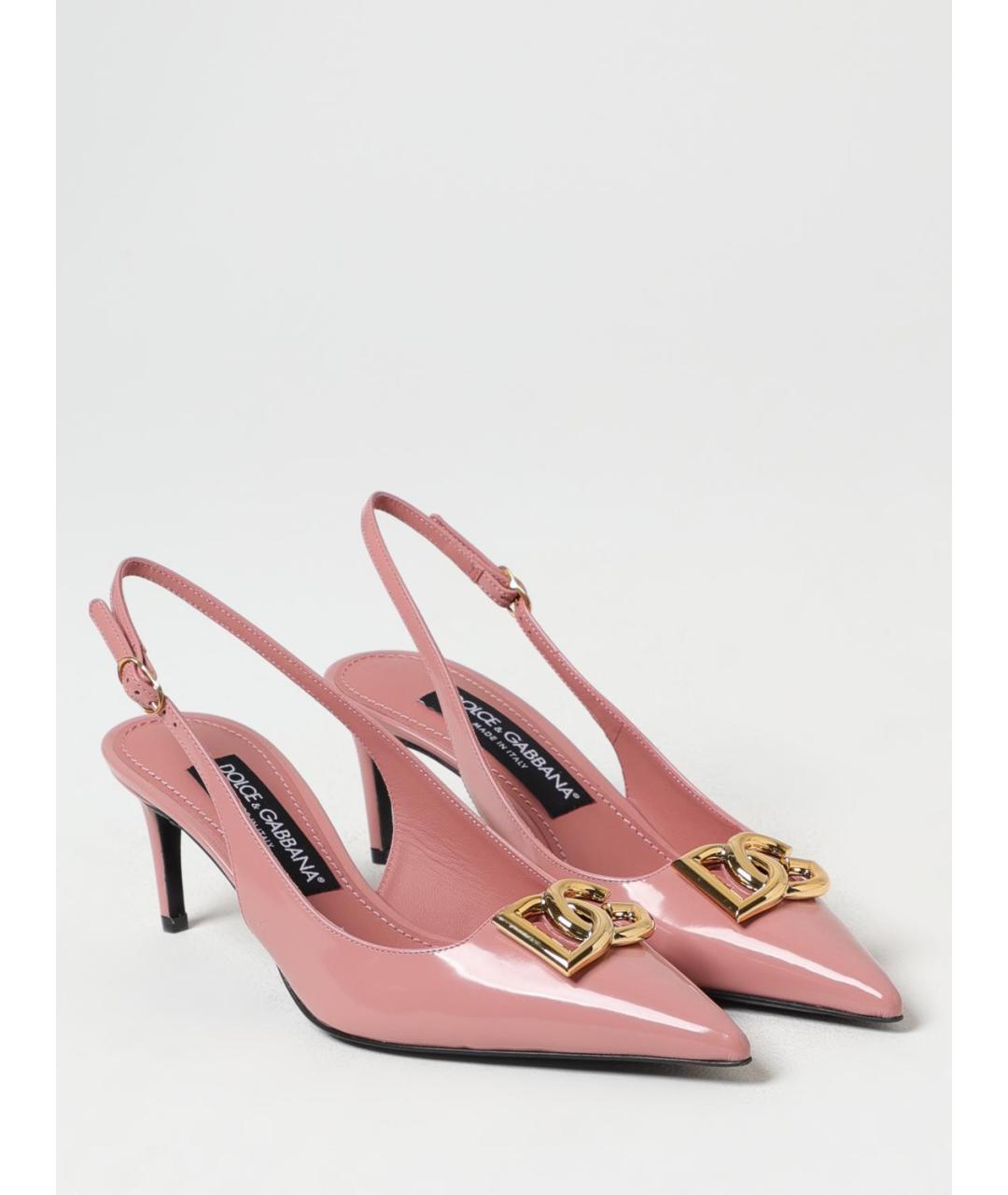 DOLCE&GABBANA Розовые туфли из лакированной кожи, фото 2