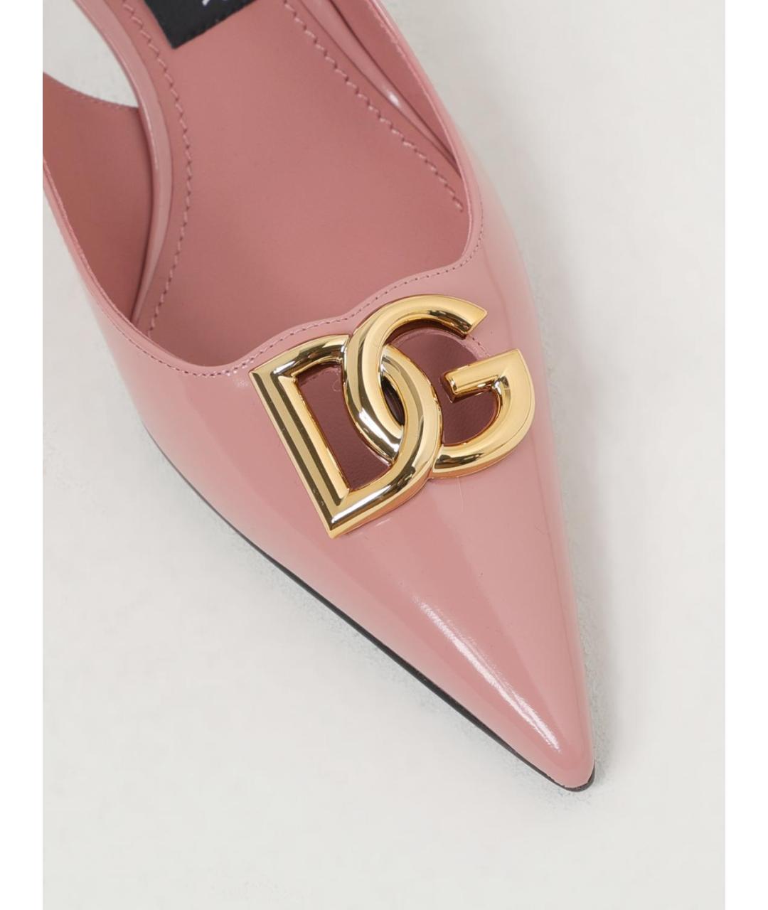 DOLCE&GABBANA Розовые туфли из лакированной кожи, фото 4