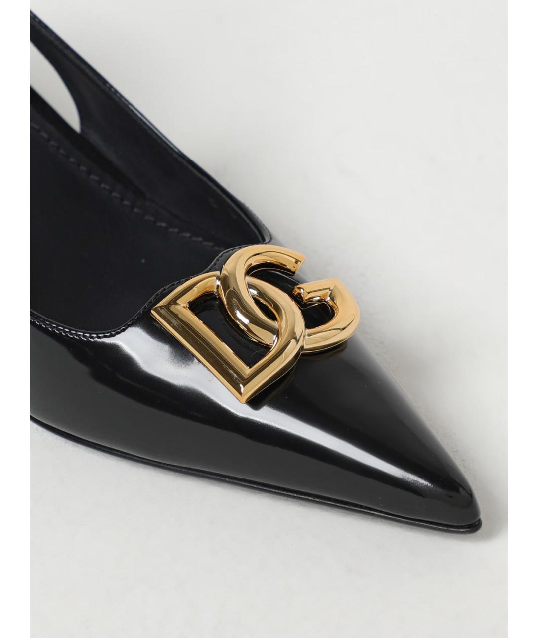 DOLCE&GABBANA Черные туфли из лакированной кожи, фото 4