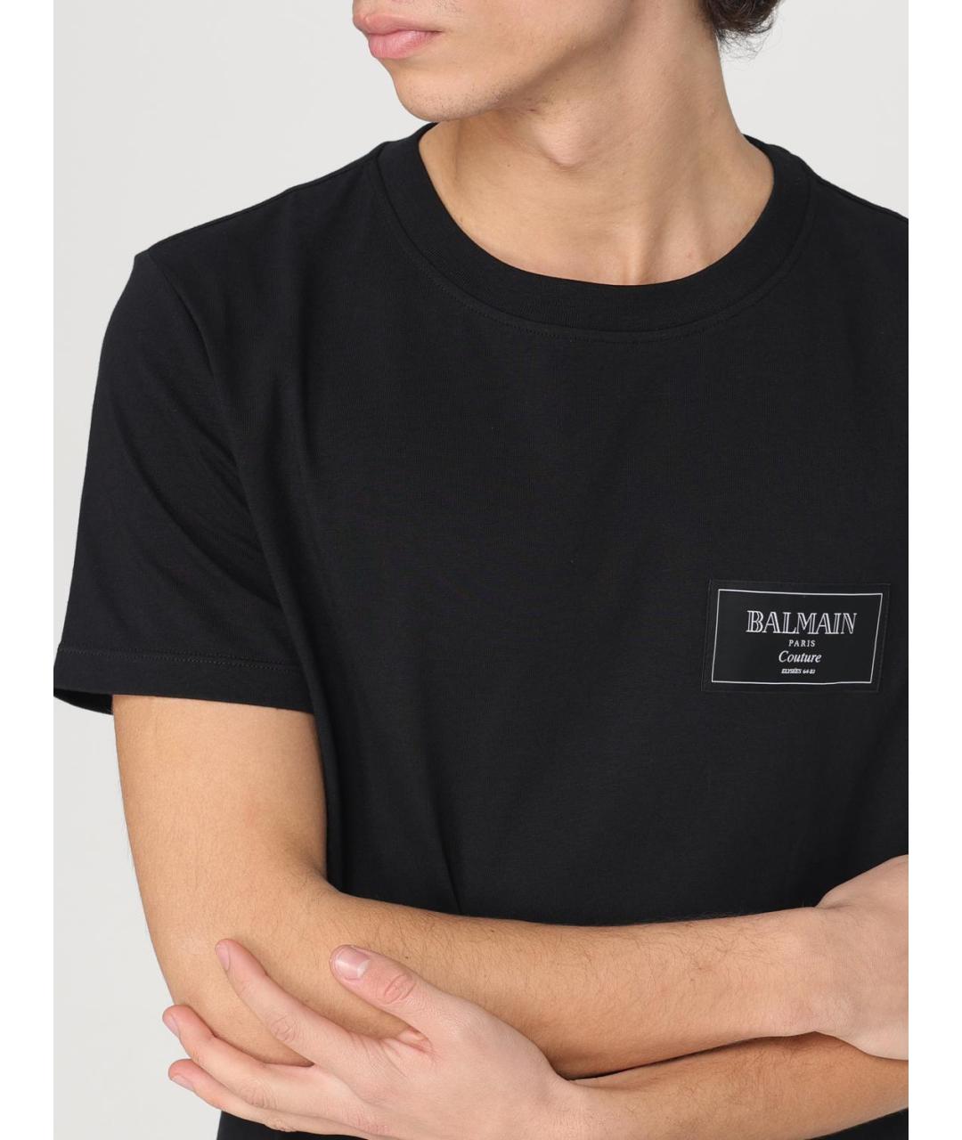 BALMAIN Черная футболка, фото 6