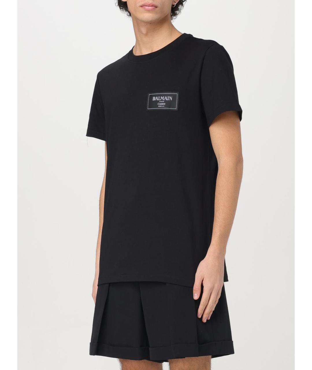 BALMAIN Черная футболка, фото 5