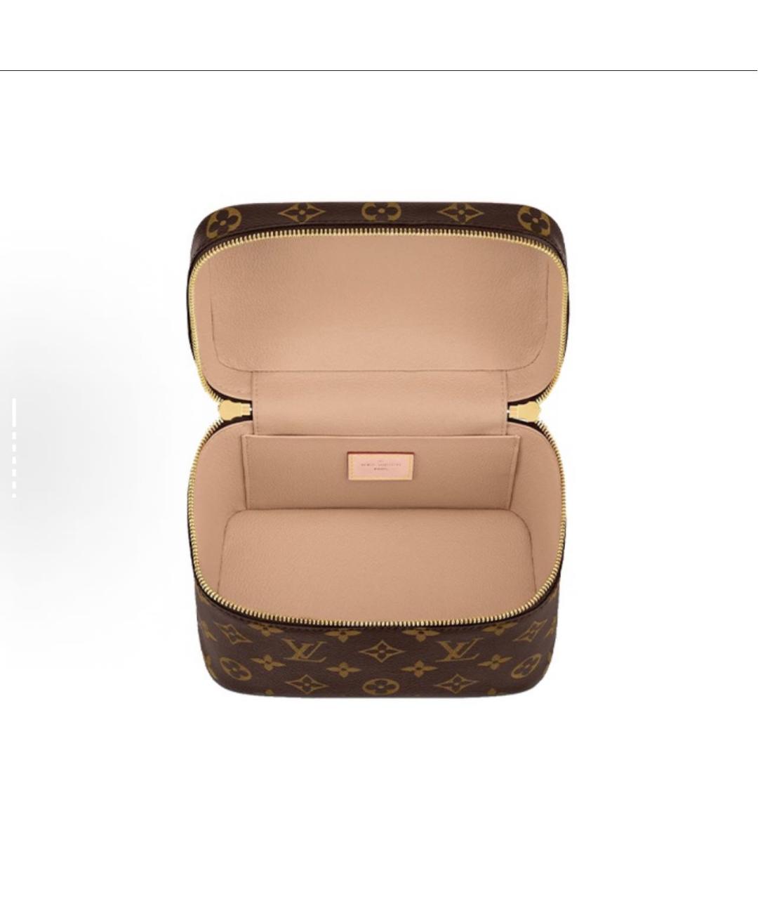LOUIS VUITTON Коричневая косметичка, фото 4
