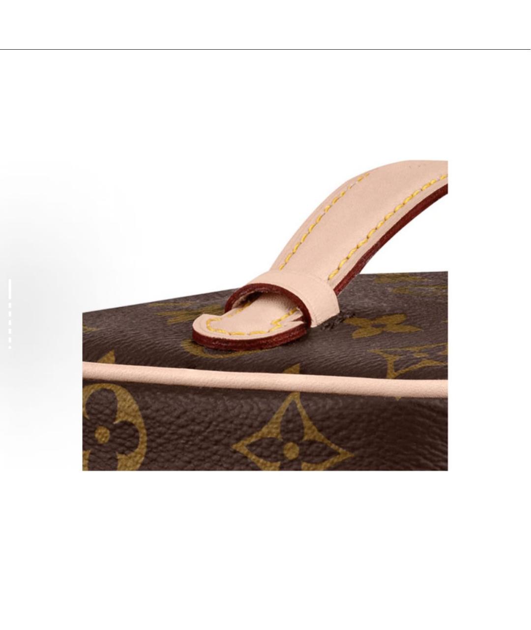 LOUIS VUITTON Коричневая косметичка, фото 5