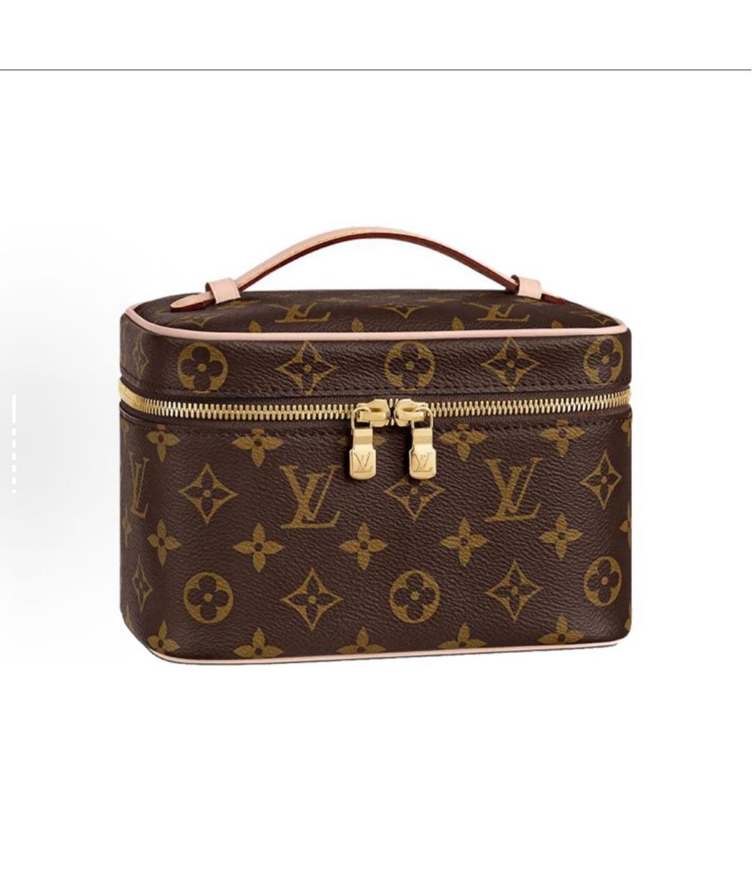 LOUIS VUITTON Коричневая косметичка, фото 9