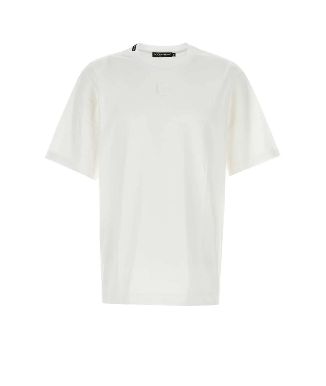 DOLCE&GABBANA Белая хлопковая футболка, фото 1