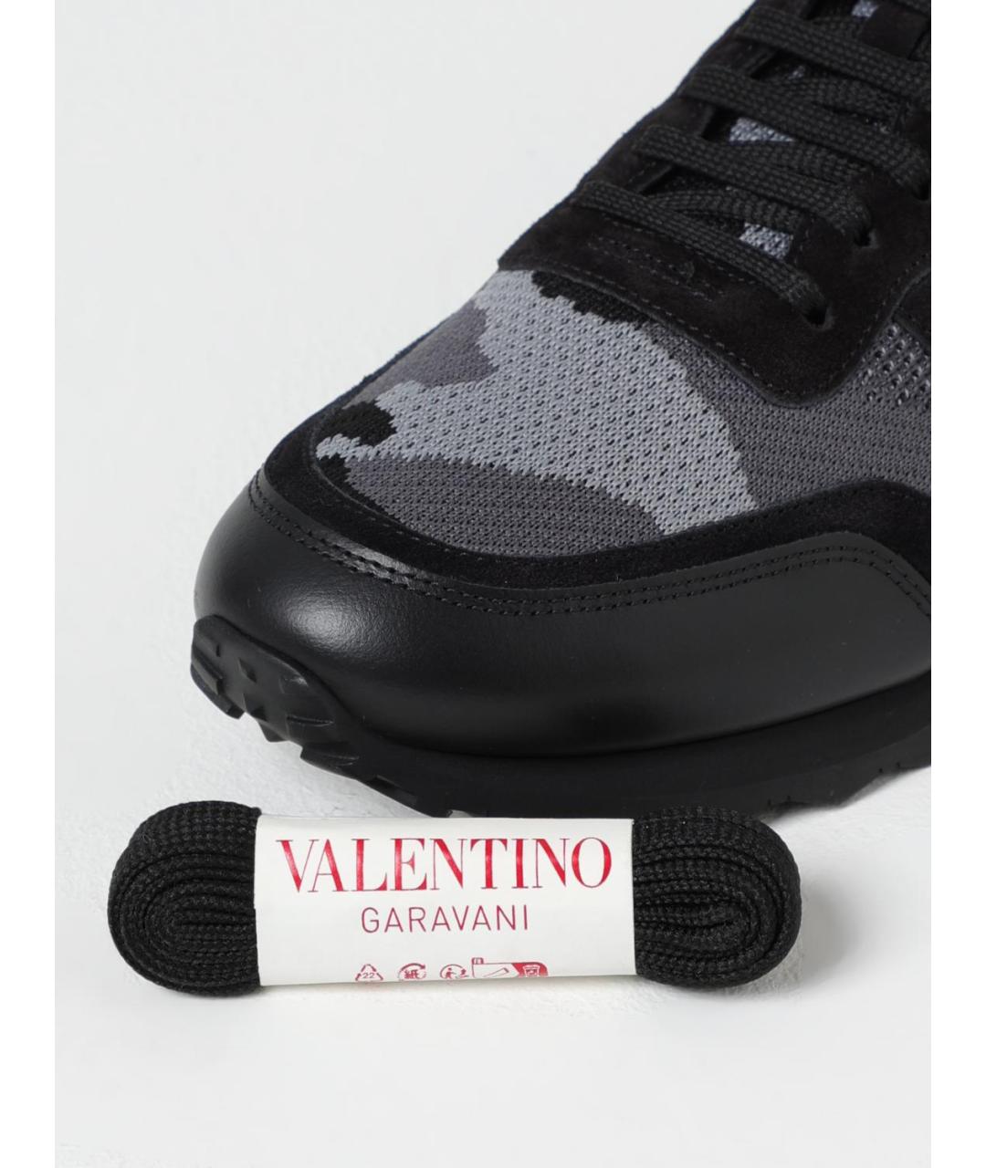 VALENTINO Черные низкие кроссовки / кеды, фото 4