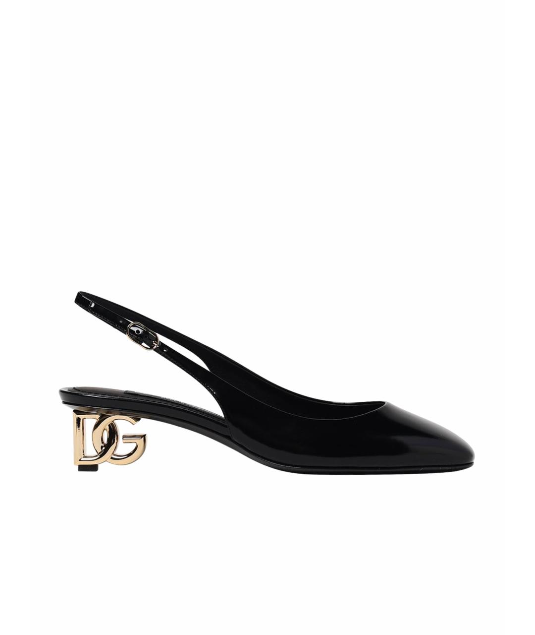 DOLCE&GABBANA Черные туфли из лакированной кожи, фото 1