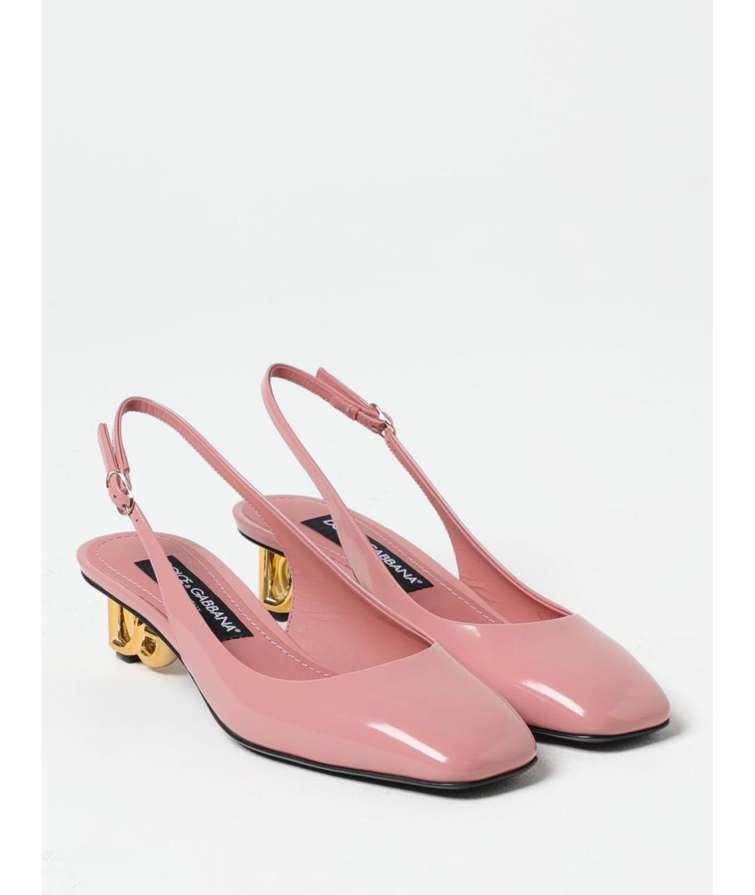 DOLCE&GABBANA Розовые туфли из лакированной кожи, фото 2