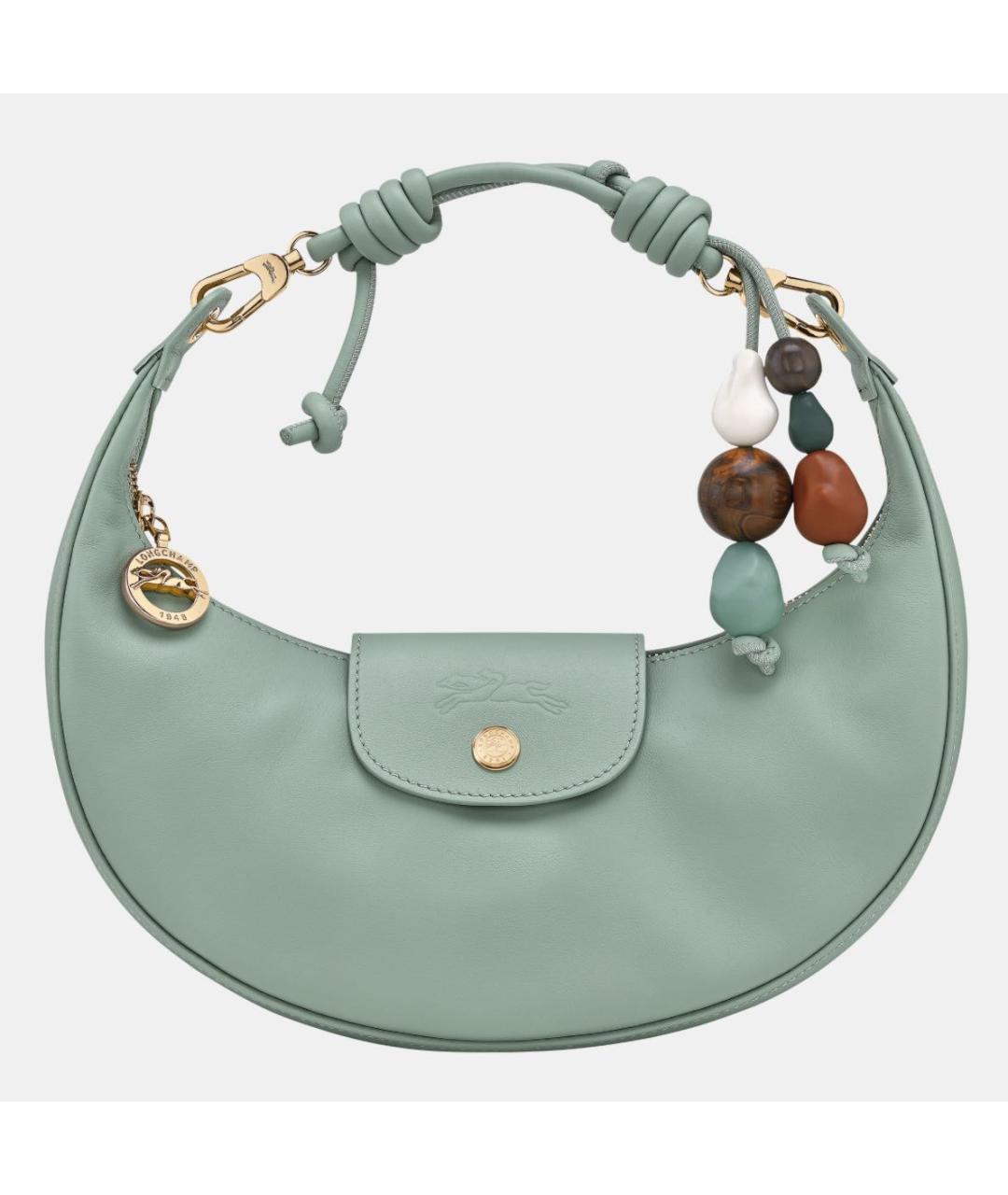 LONGCHAMP Зеленая кожаная сумка через плечо, фото 6