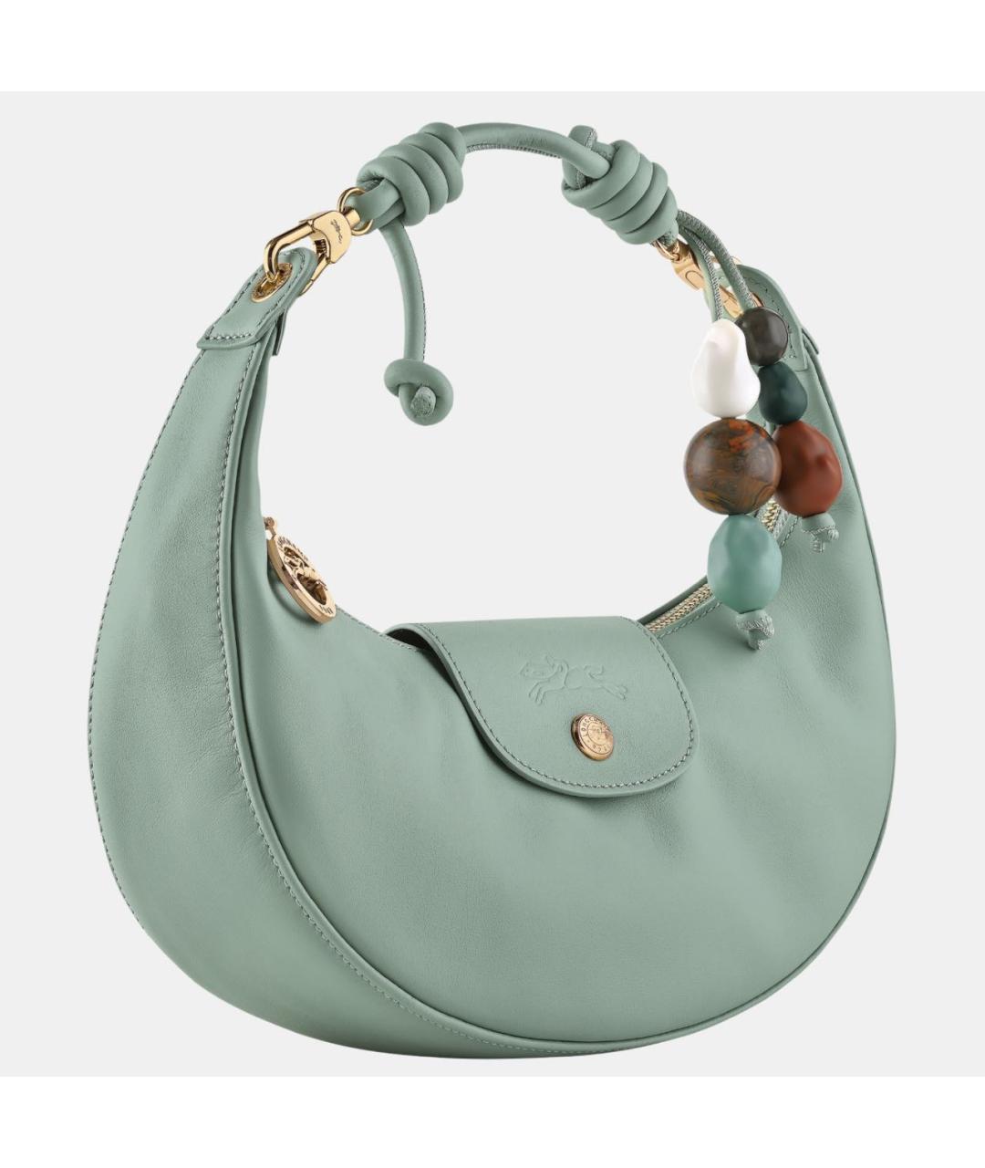 LONGCHAMP Зеленая кожаная сумка через плечо, фото 3