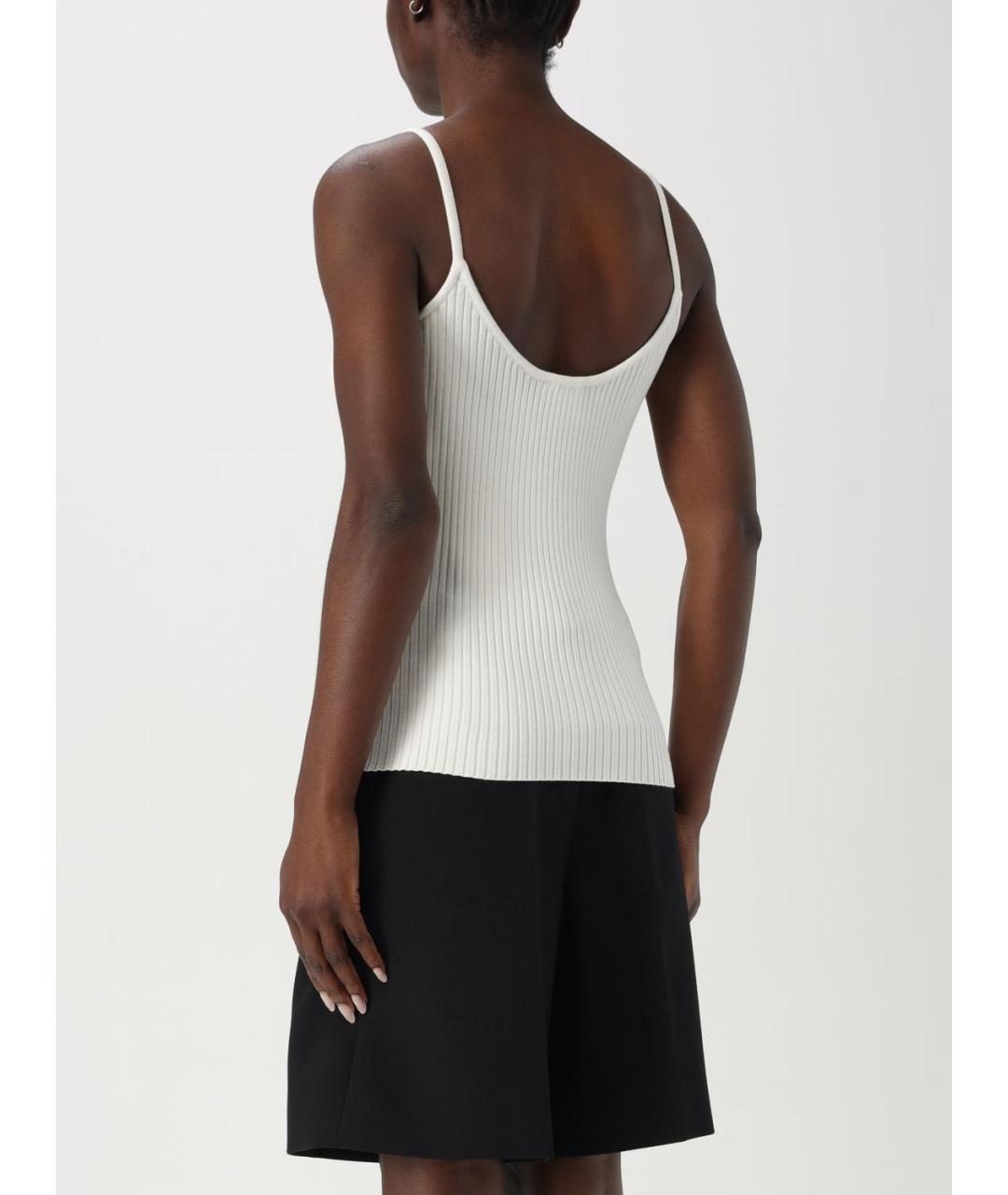 COURREGES Белая вискозная майка, фото 4