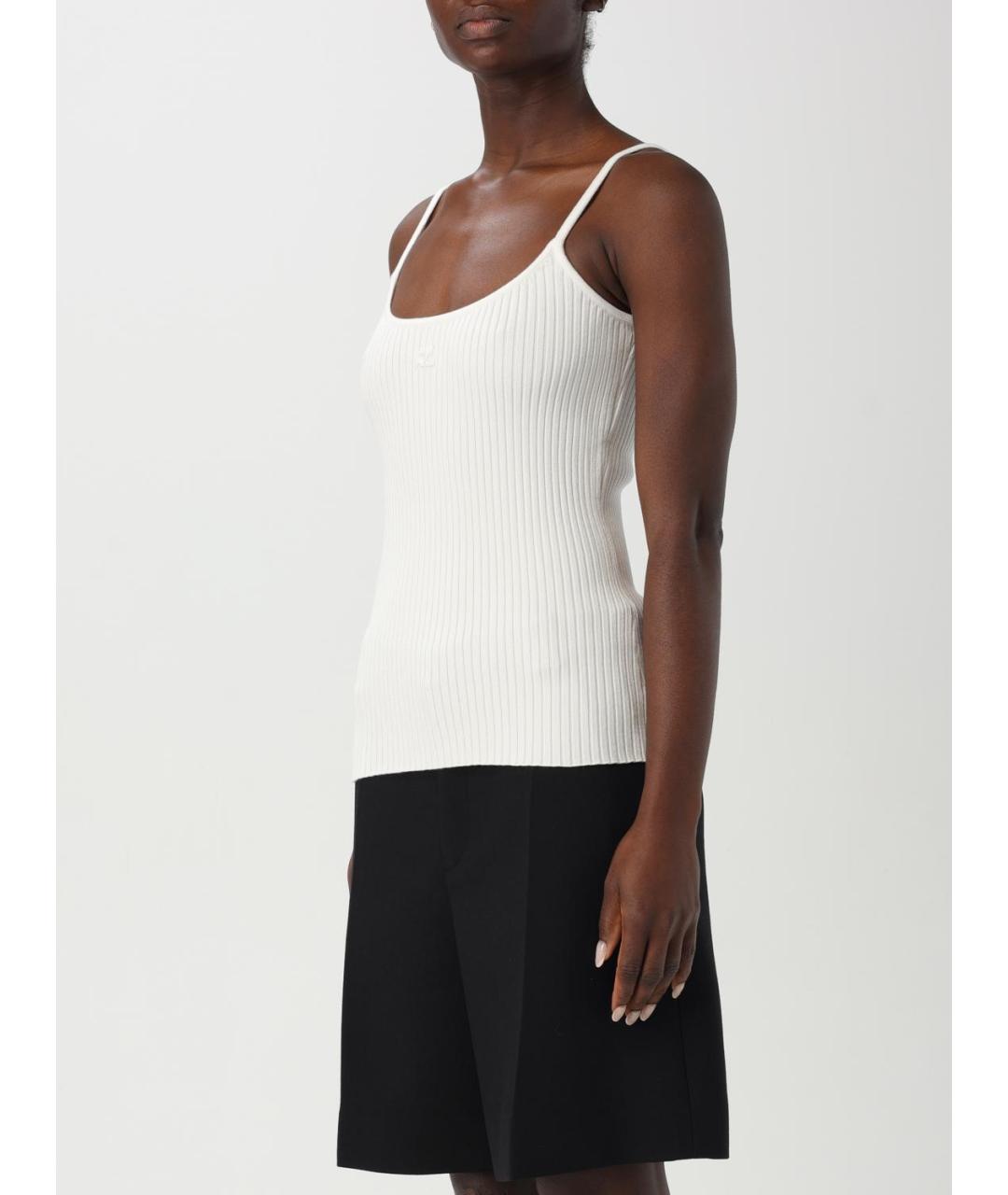 COURREGES Белая вискозная майка, фото 5