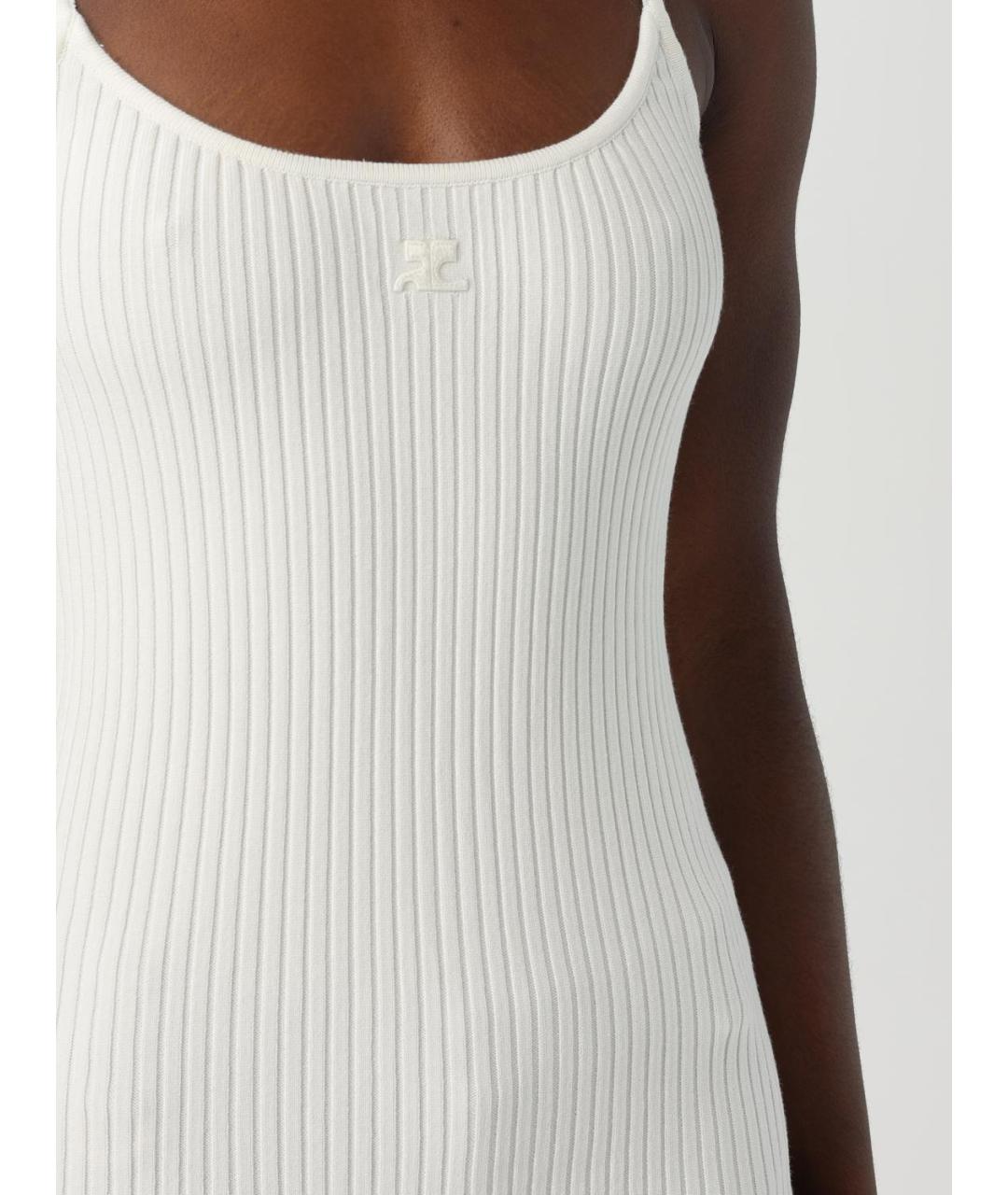 COURREGES Белая вискозная майка, фото 6