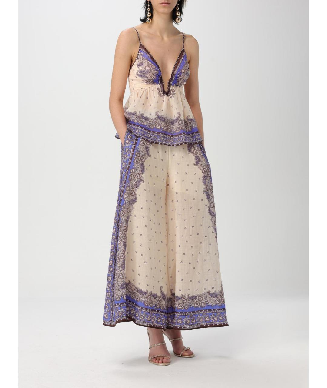 ZIMMERMANN Фиолетовые брюки широкие, фото 3