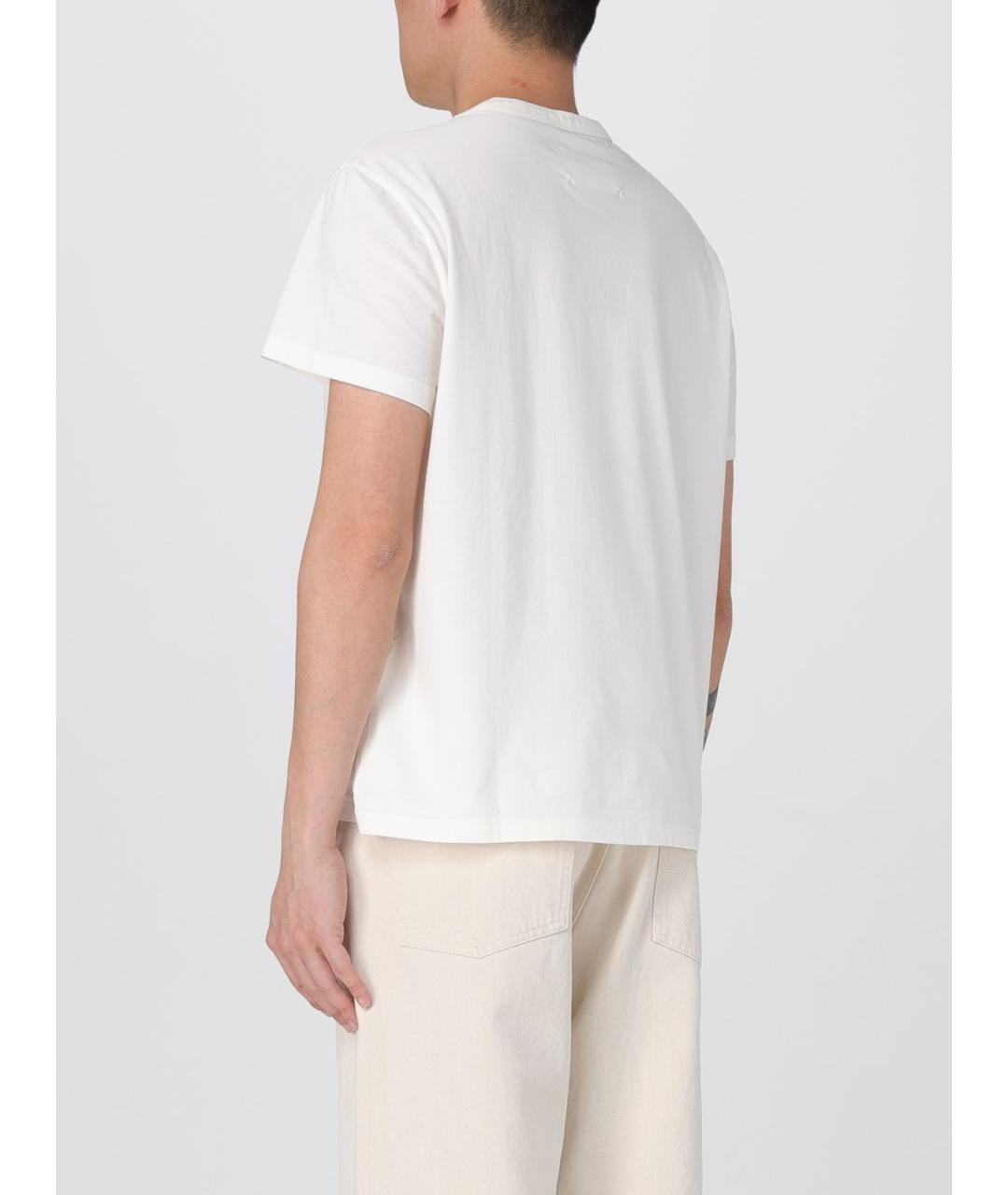MAISON MARGIELA Белая хлопковая футболка, фото 4