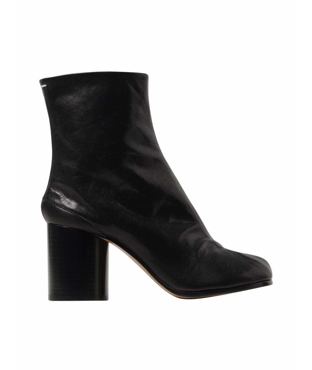 MAISON MARGIELA Черные кожаные ботильоны, фото 1