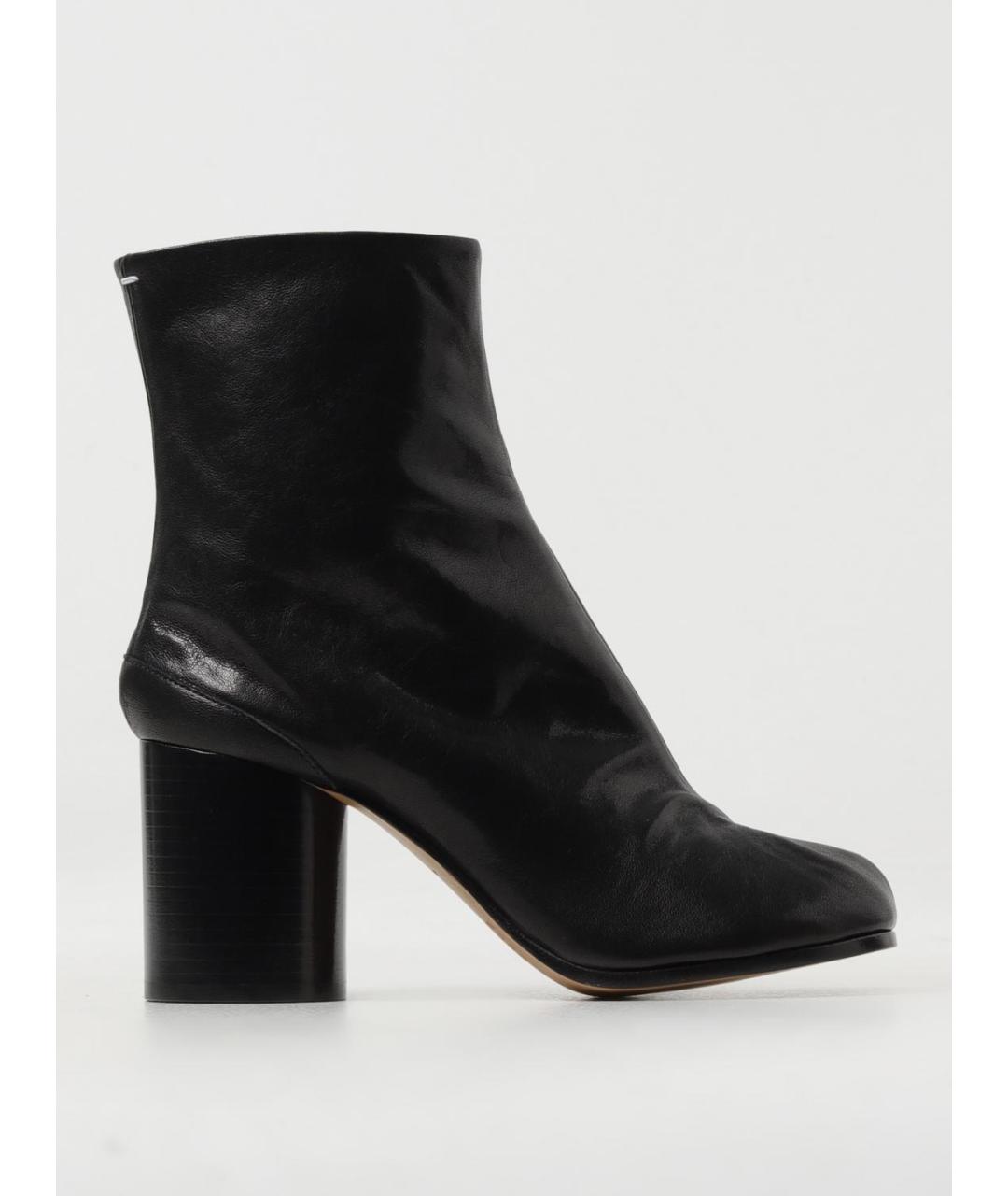 MAISON MARGIELA Черные кожаные ботильоны, фото 5