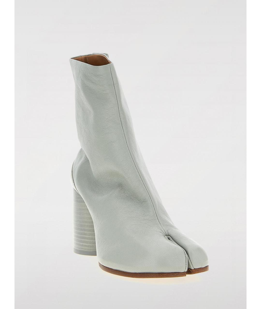 MAISON MARGIELA Серые кожаные ботильоны, фото 2