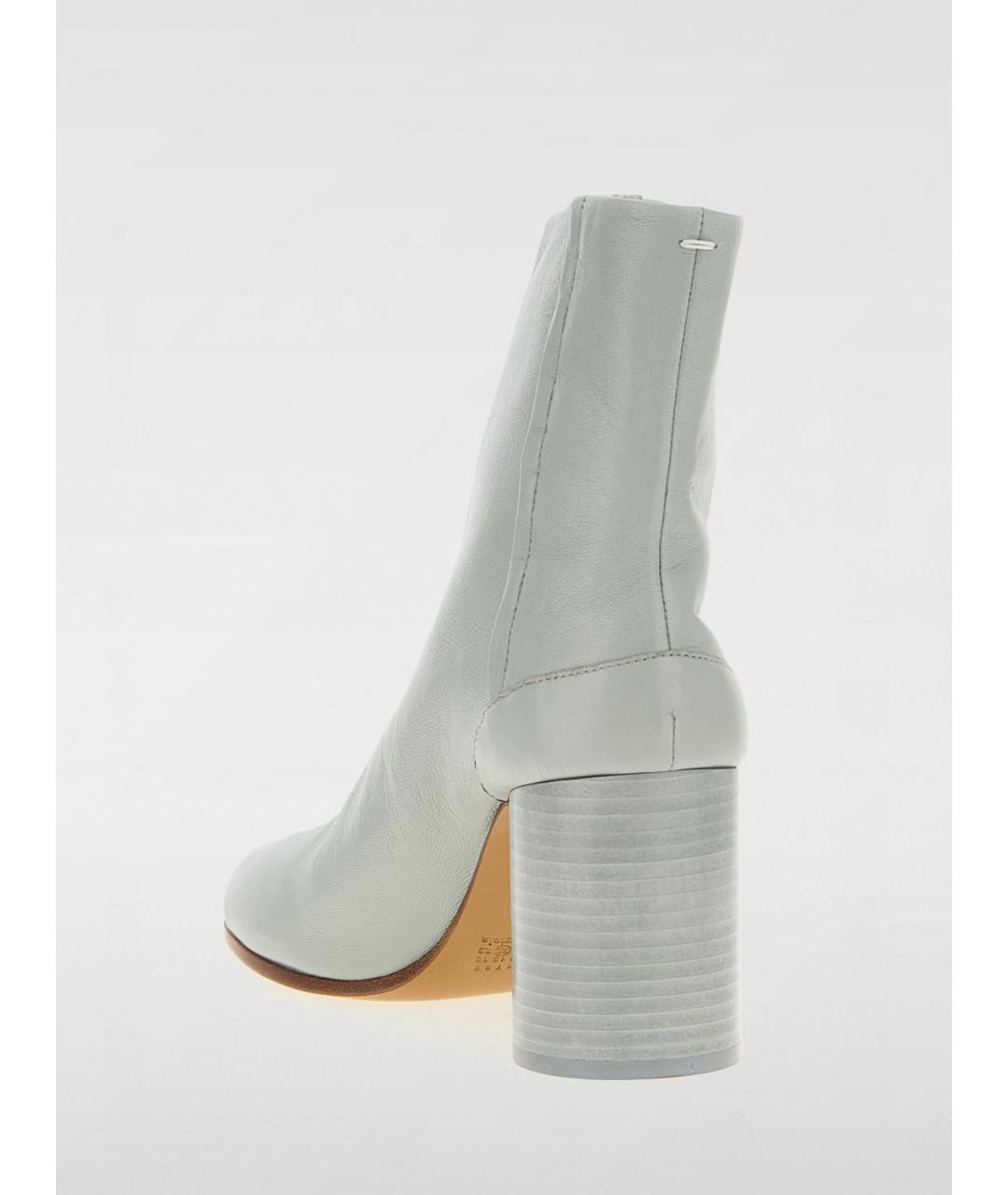 MAISON MARGIELA Серые кожаные ботильоны, фото 3
